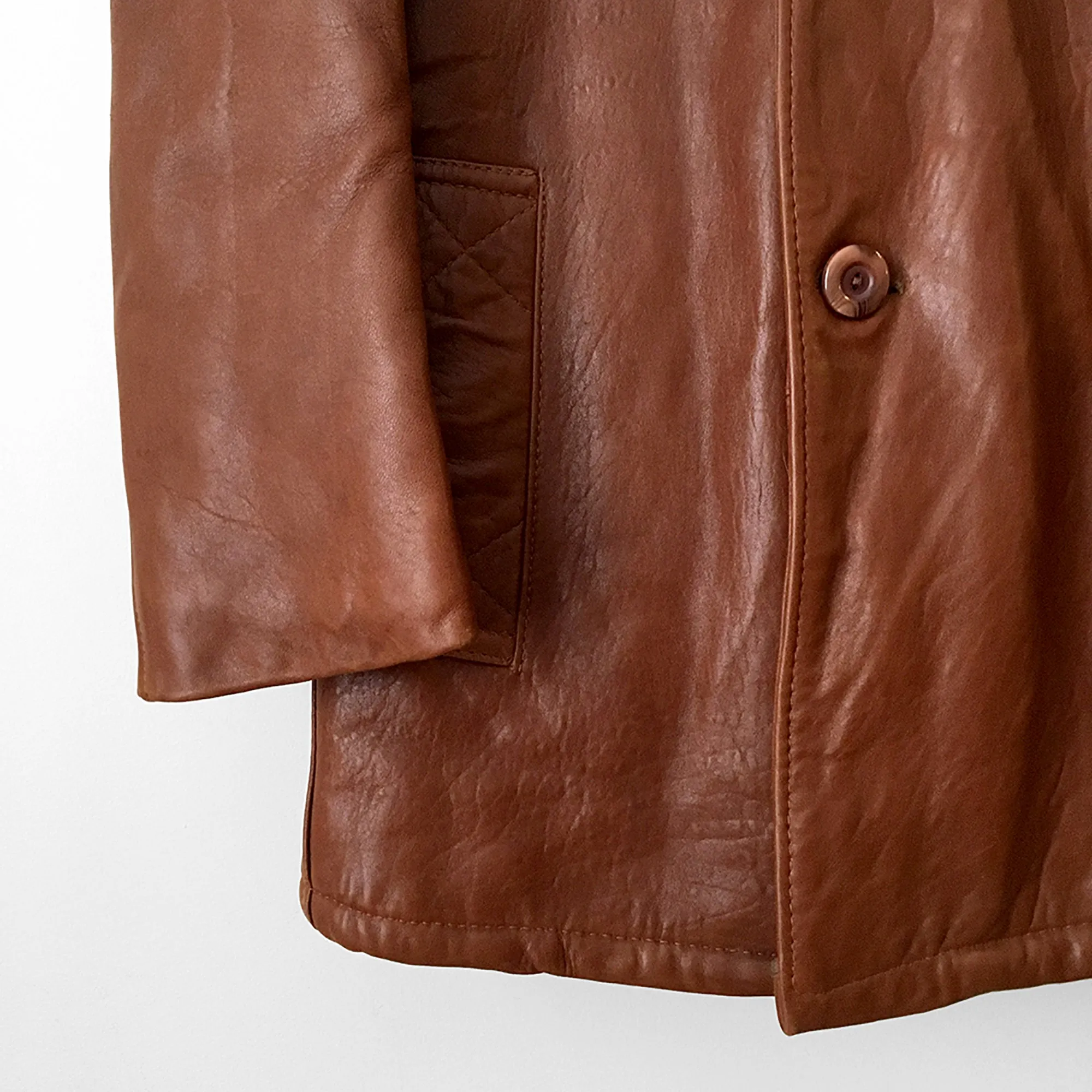 1970s Saddle-Brown Buttery Soft Shearling Jacket