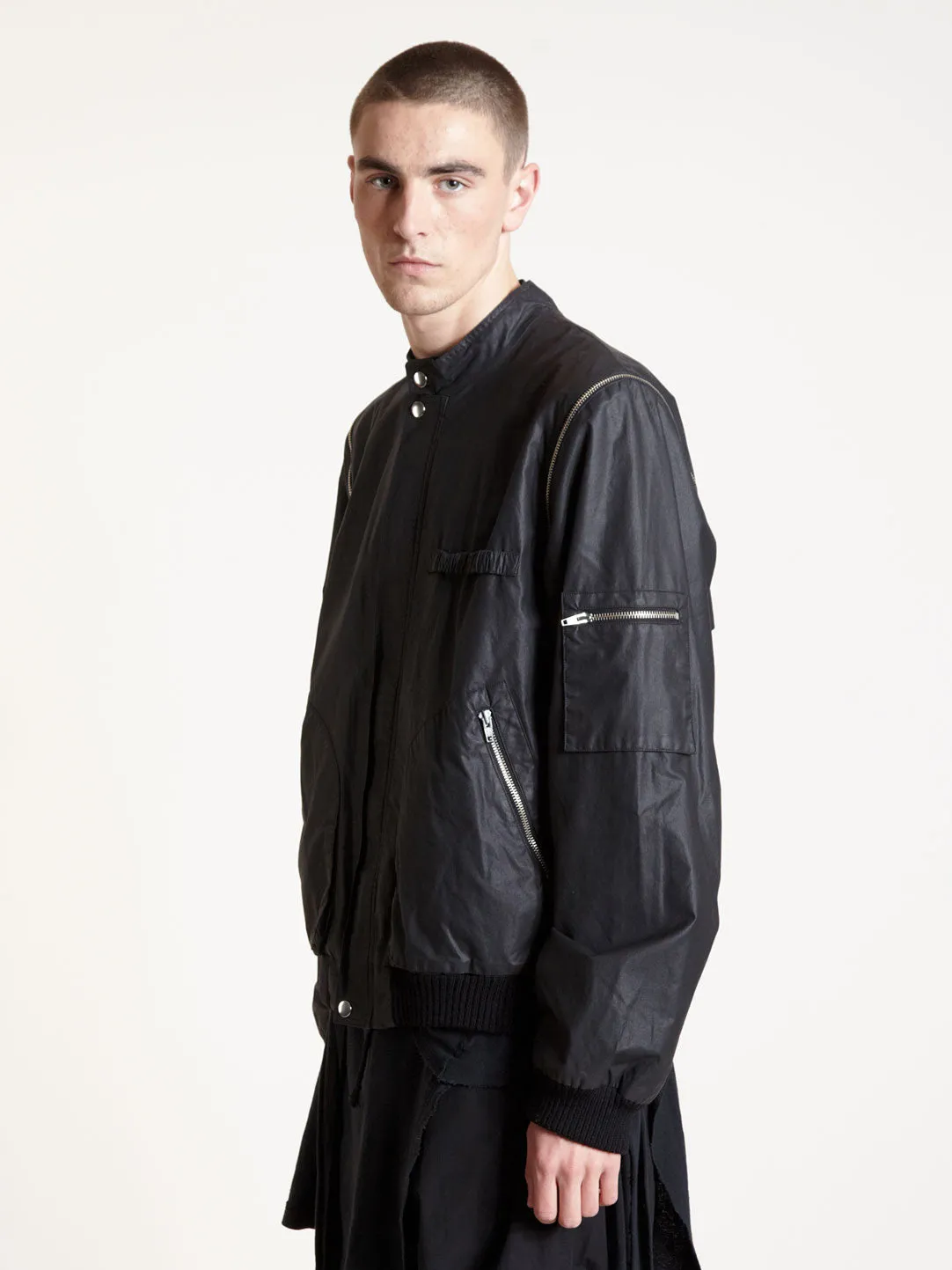 2001 Oversized Bomber Jacket with Detachable Sleeves