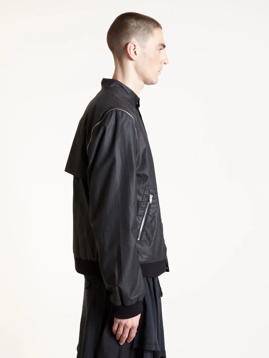 2001 Oversized Bomber Jacket with Detachable Sleeves