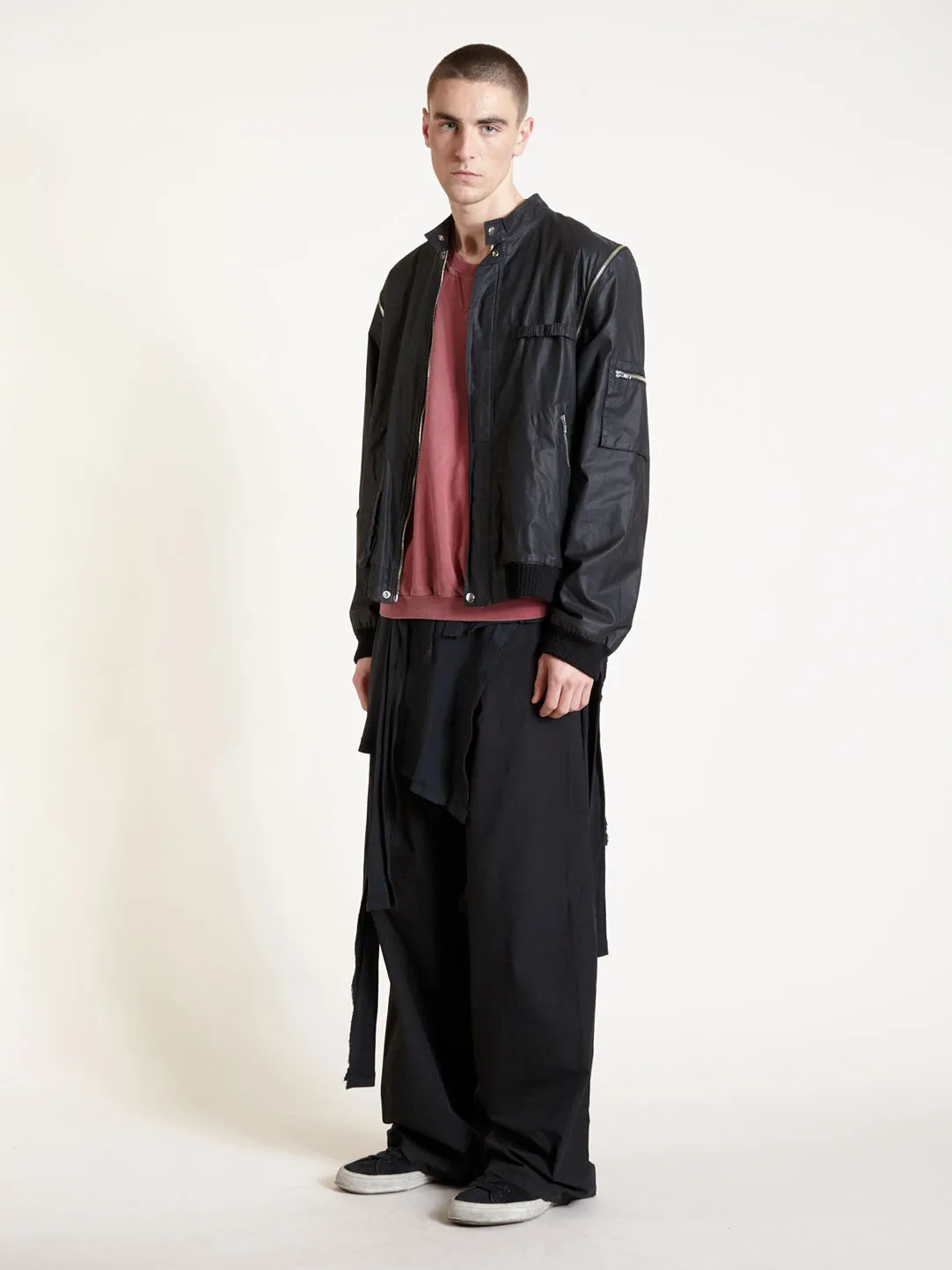 2001 Oversized Bomber Jacket with Detachable Sleeves