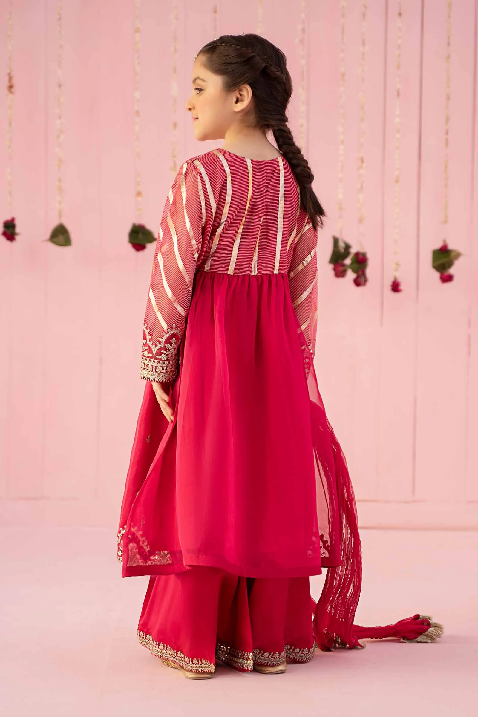 3 Piece Embroidered Organza Suit | MKS-EF24-27