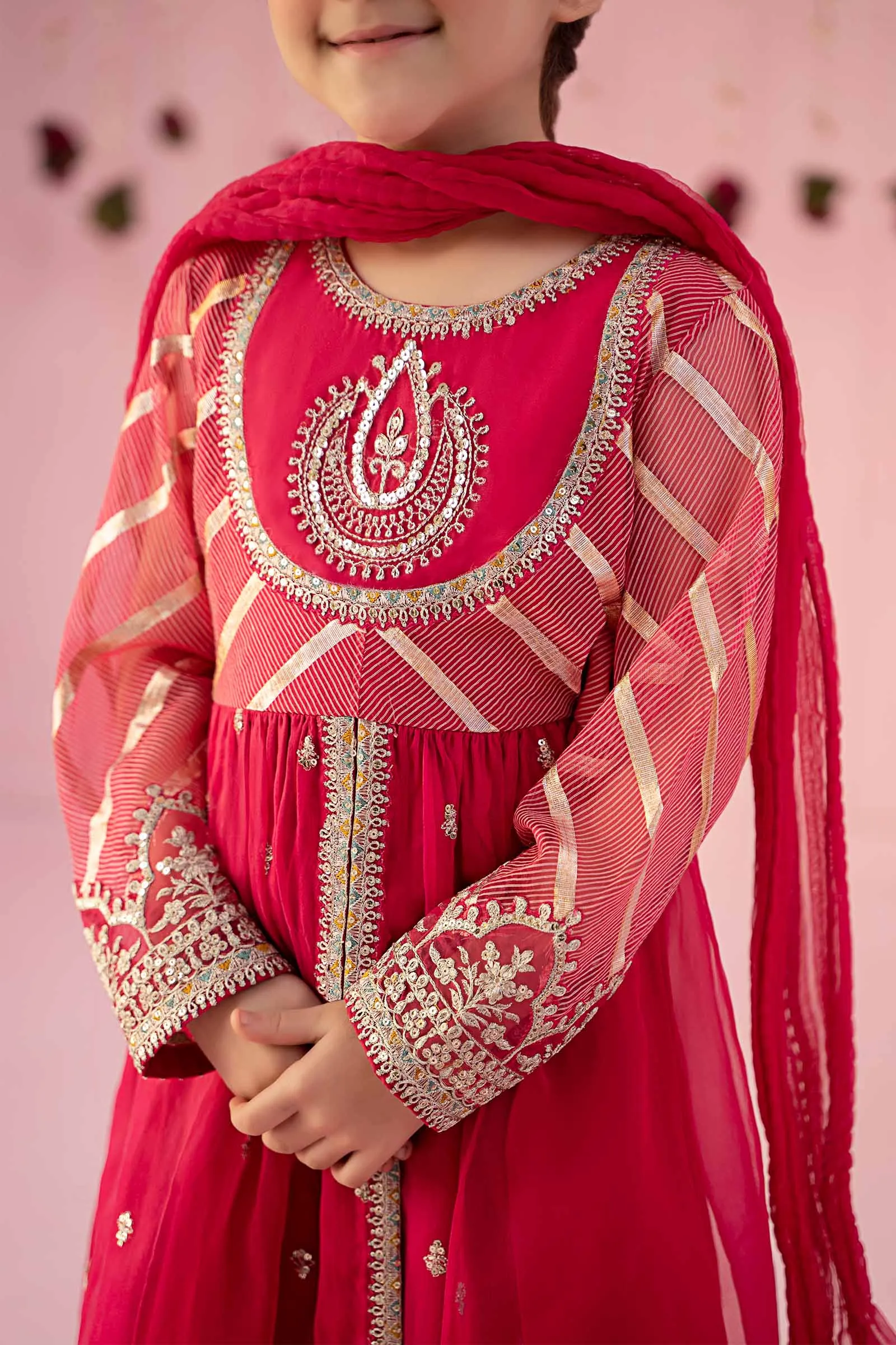3 Piece Embroidered Organza Suit | MKS-EF24-27