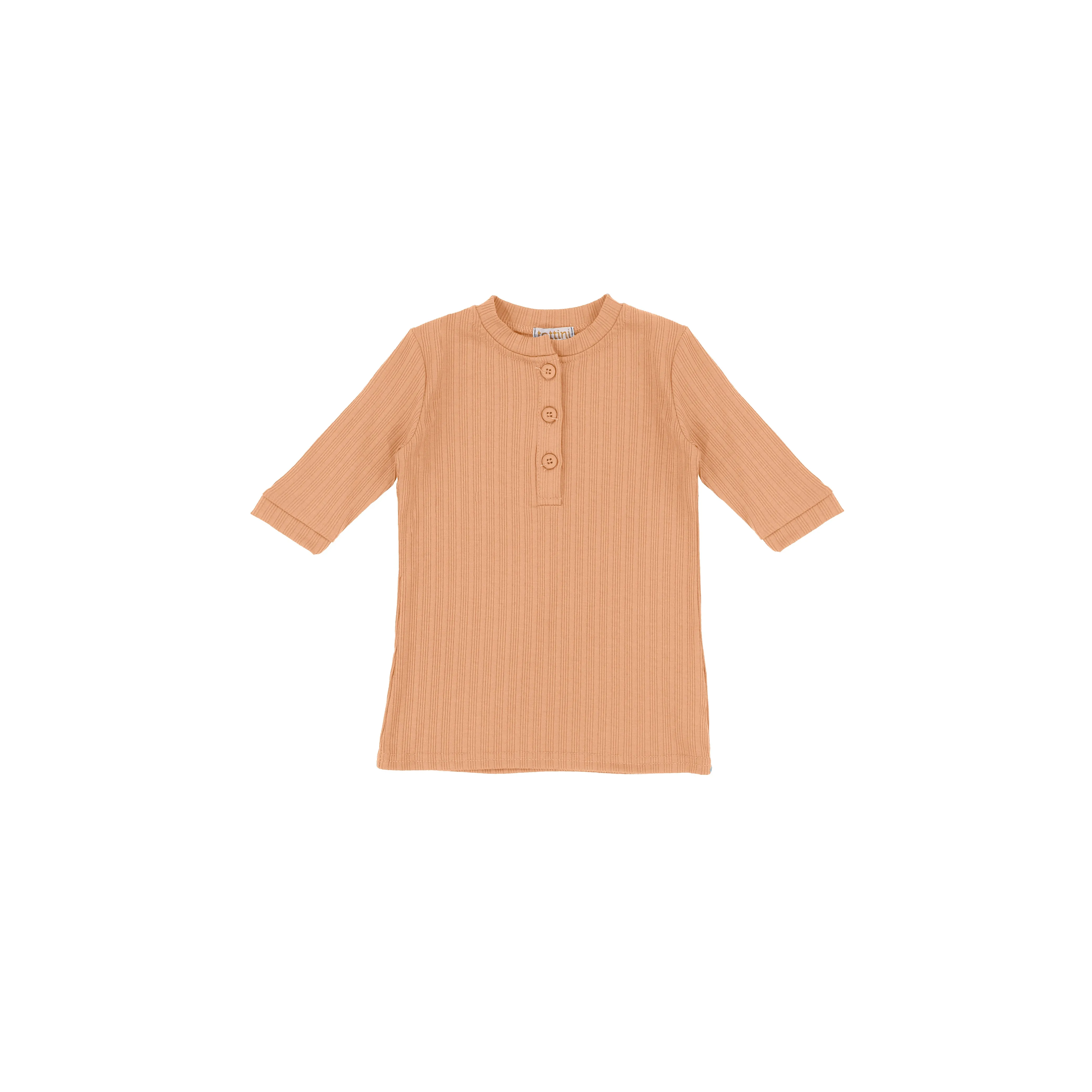 3/4 SLEEVES TRIPLE RIBBED HENLEY