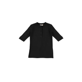 3/4 SLEEVES TRIPLE RIBBED HENLEY