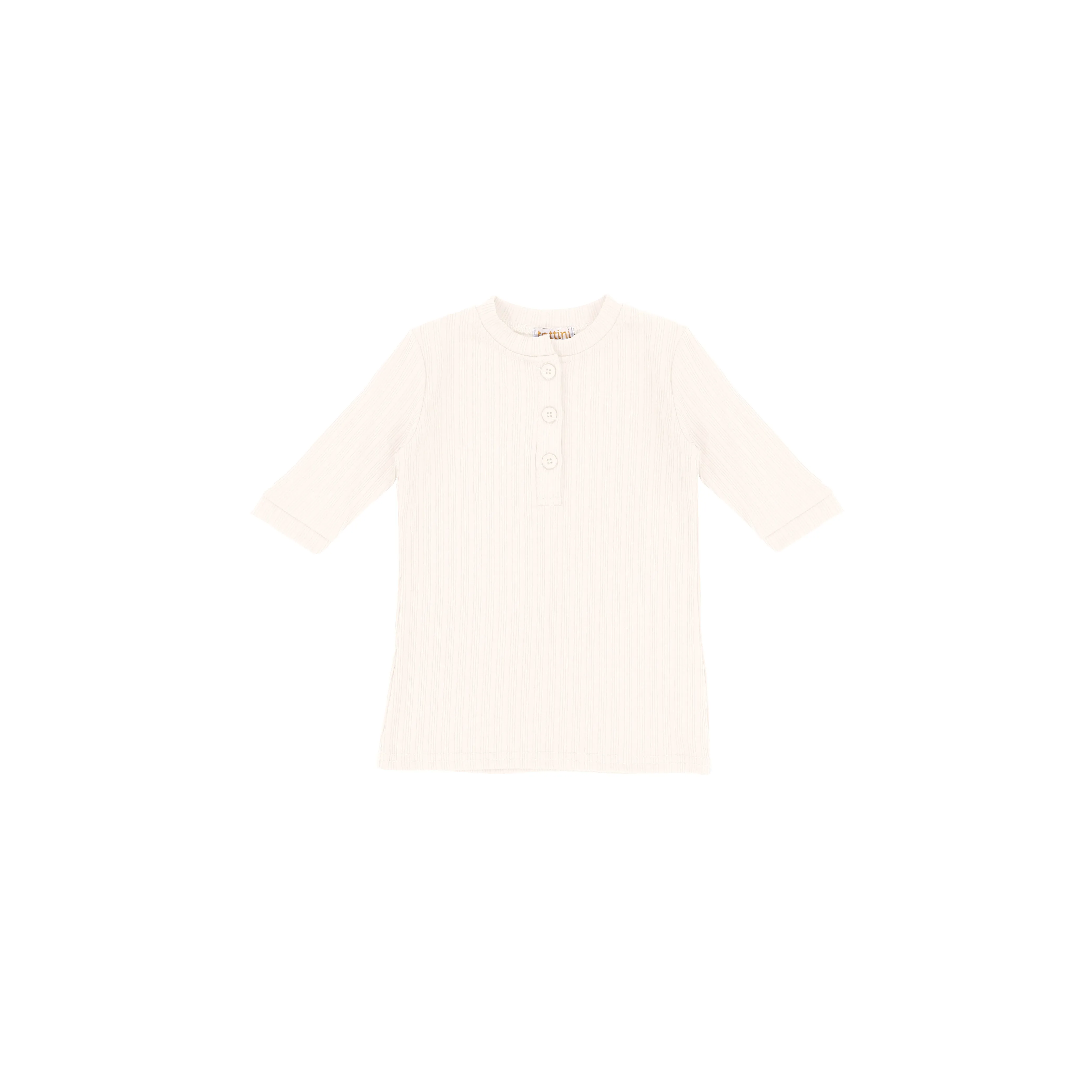 3/4 SLEEVES TRIPLE RIBBED HENLEY