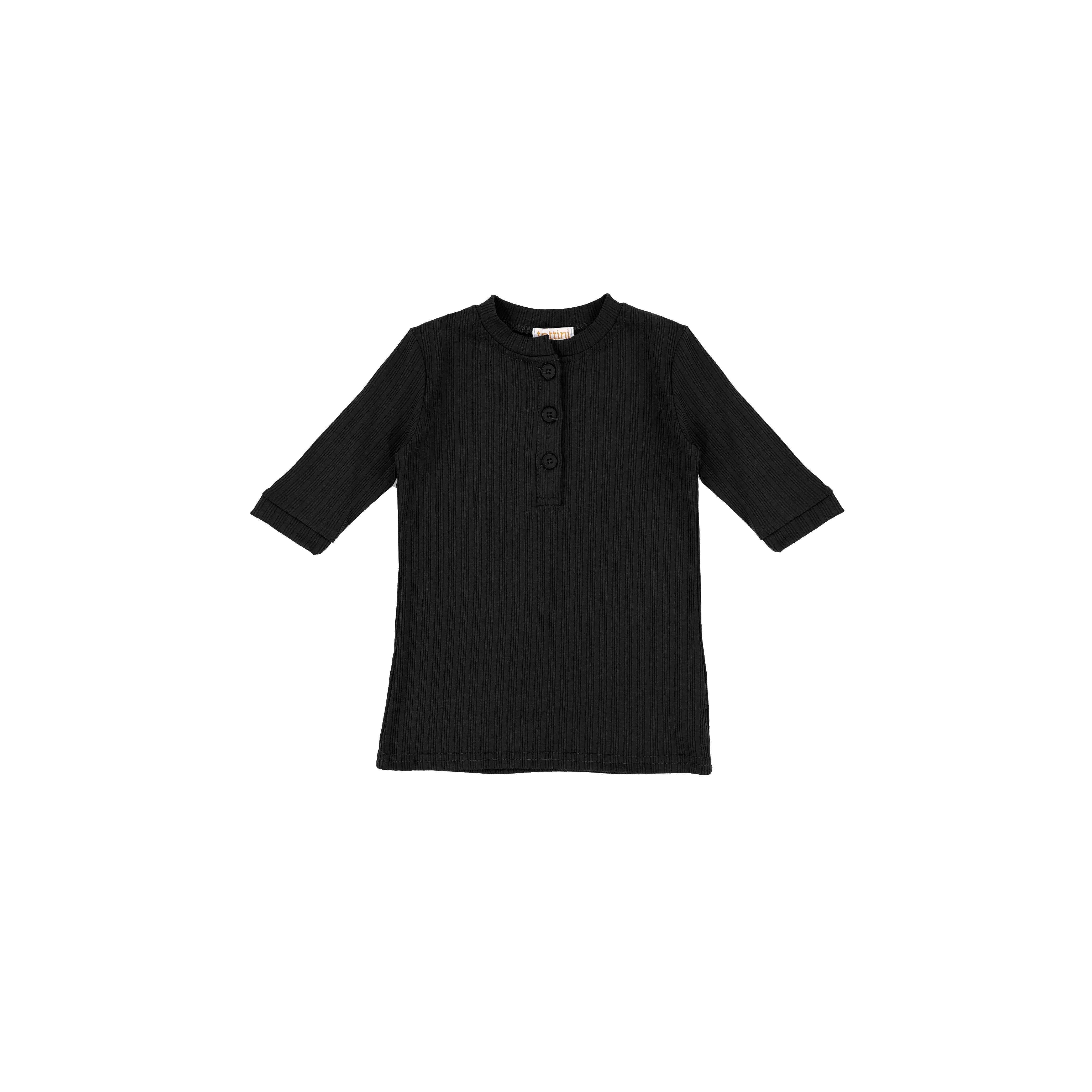 3/4 SLEEVES TRIPLE RIBBED HENLEY