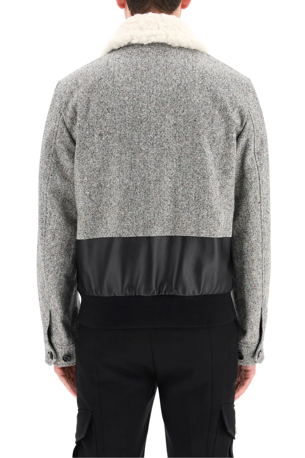 Alexander McQueen Shearling Collar Panelled Jacket