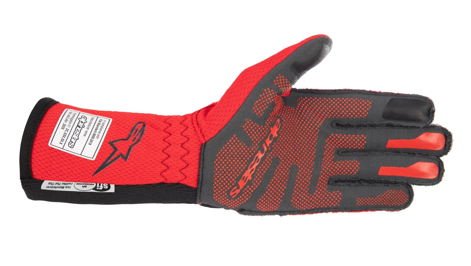 ALPINESTARS 3550123_13_XXL TECH 1-ZX v3 Racing gloves, FIA 8856-2018, black/red, Size 2XL