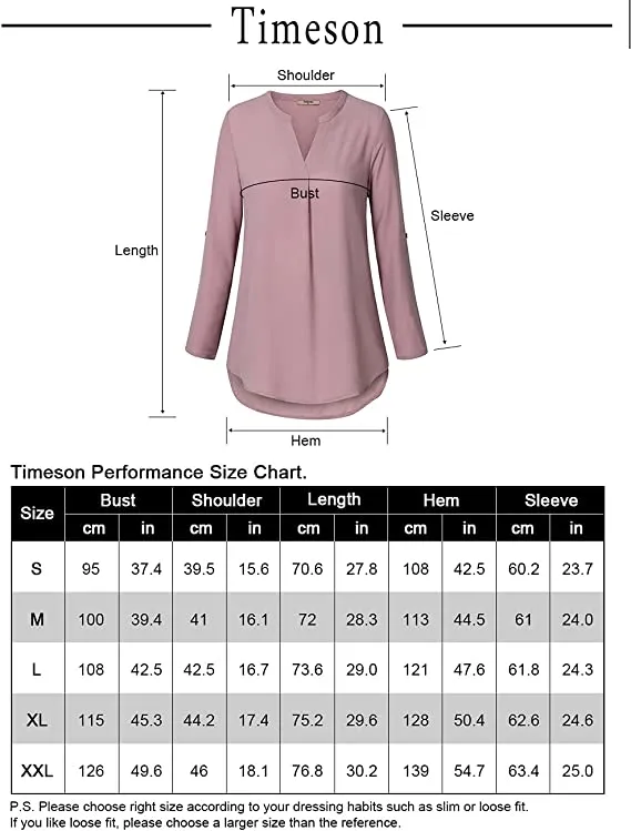 Armygreen Women's Casual Chiffon V Neck 3/4 Sleeve Blouse Tops - Timeson