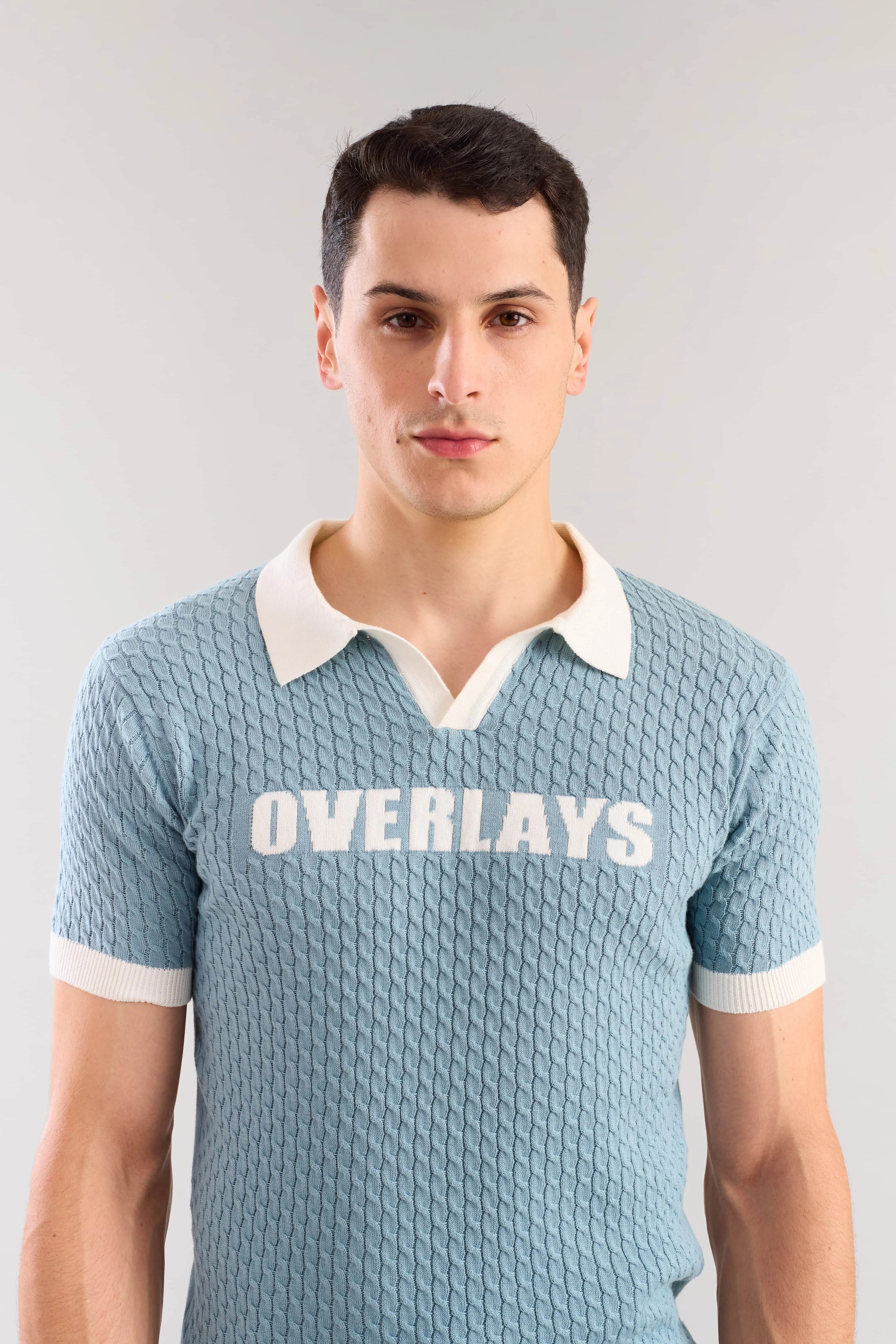 Artic Cable Knit Textured polo