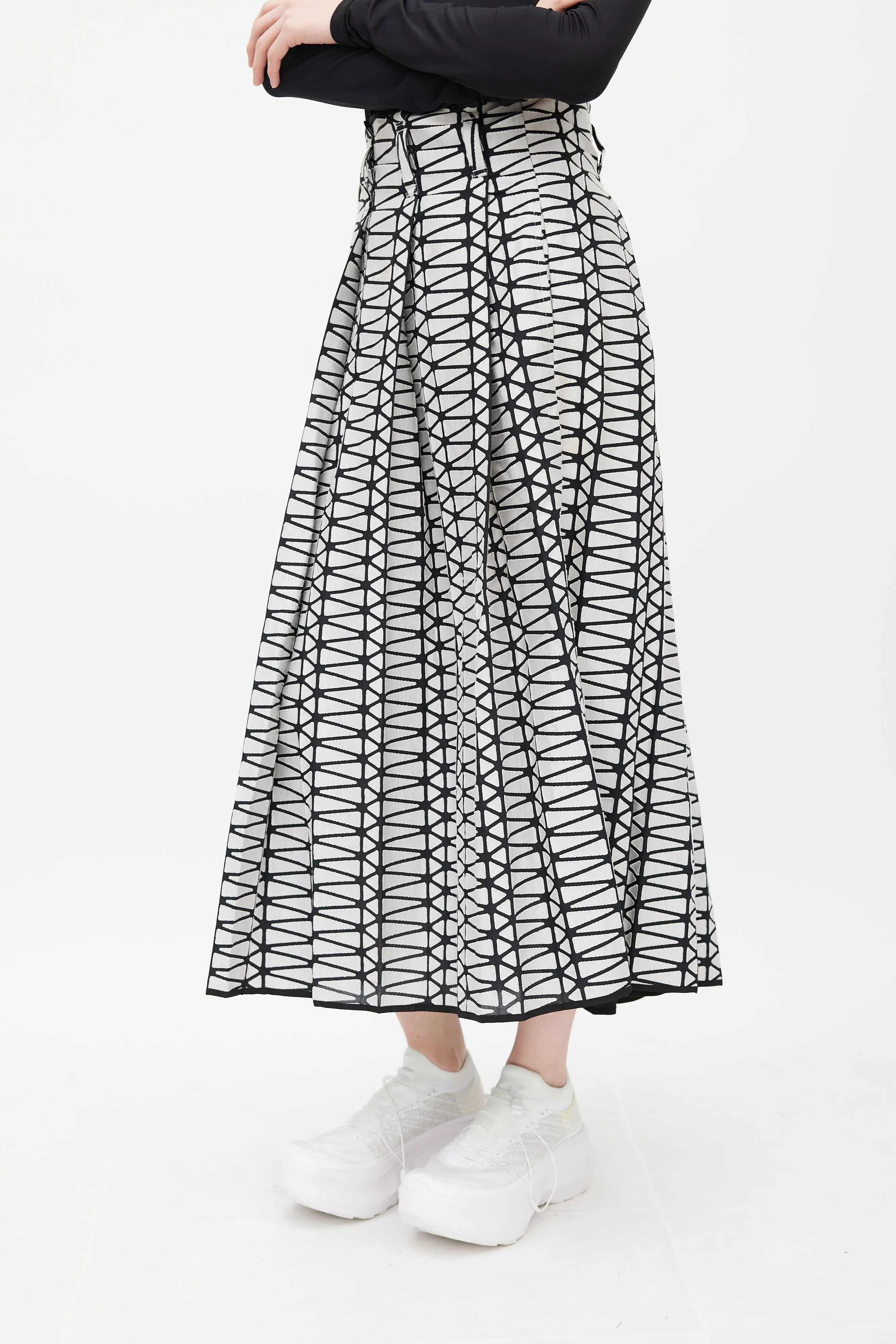 Black & White Geometric Skirt