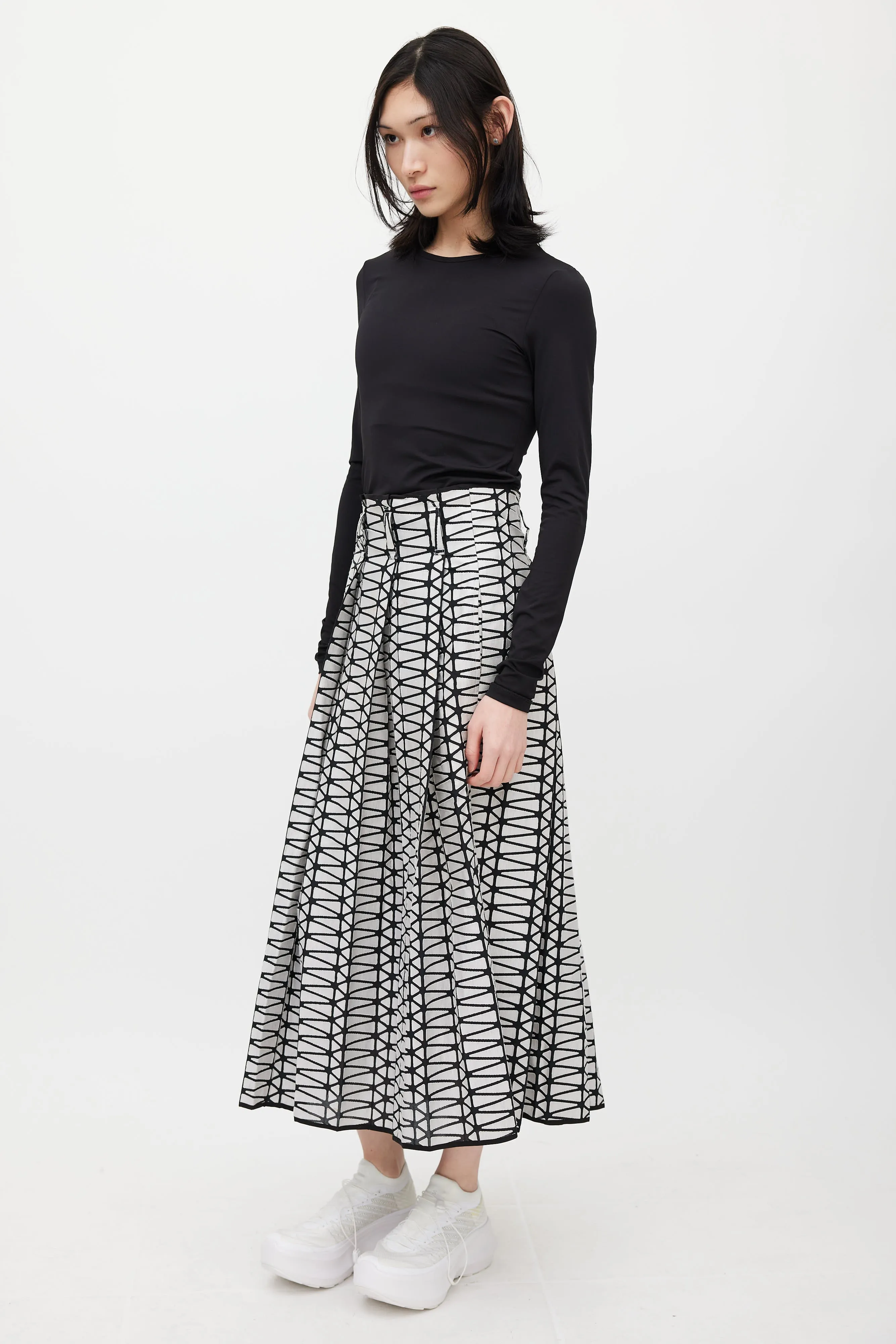Black & White Geometric Skirt