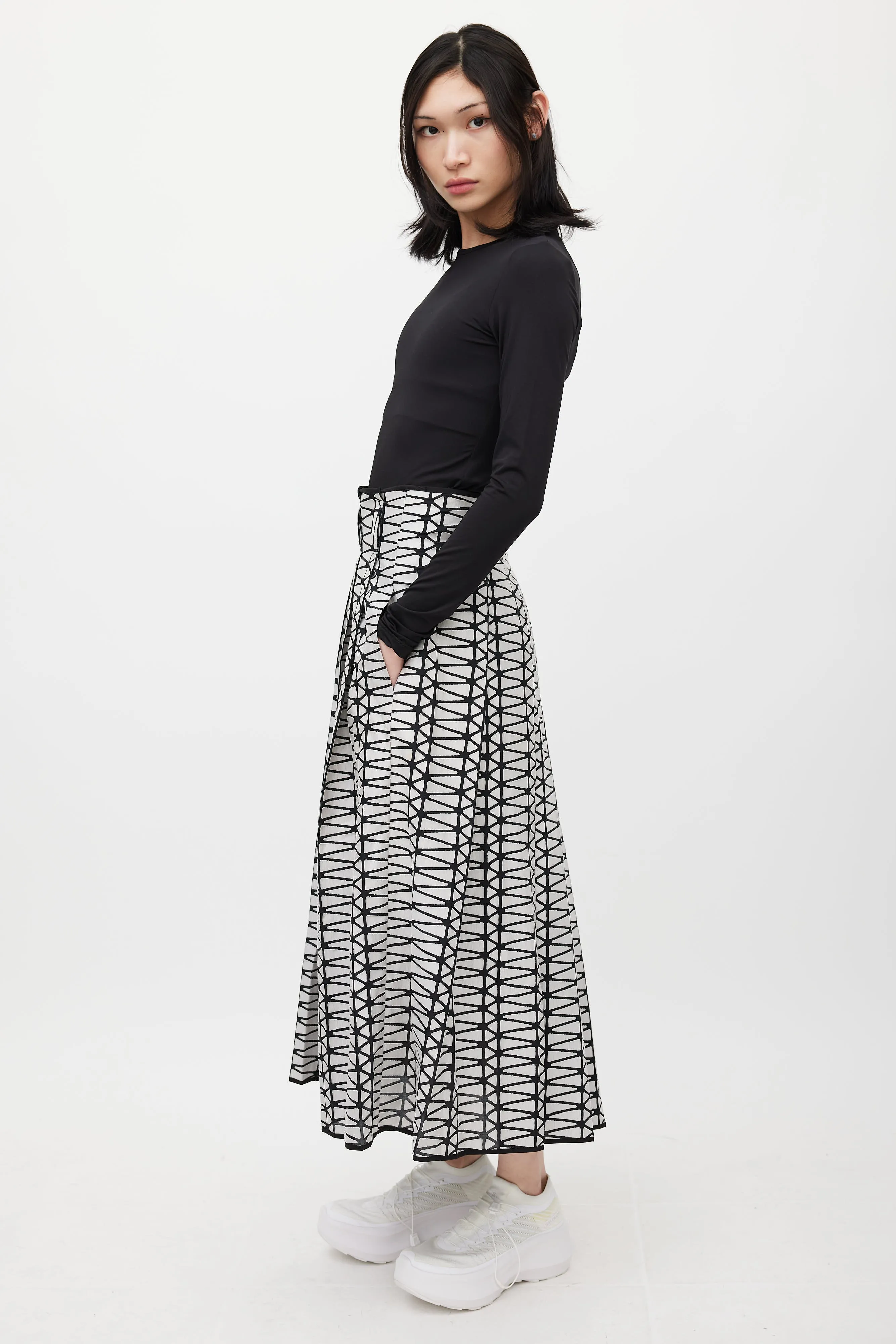 Black & White Geometric Skirt
