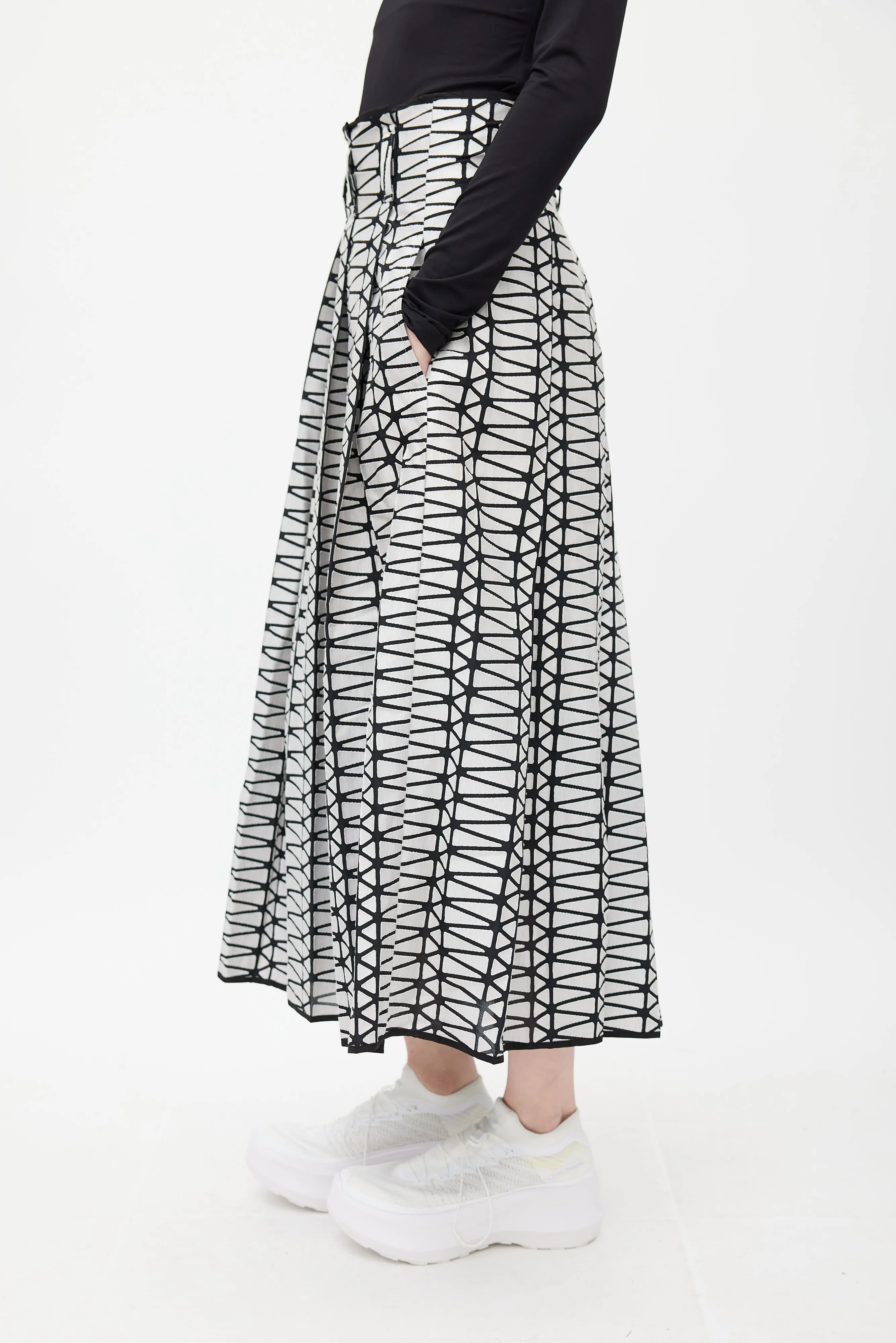 Black & White Geometric Skirt