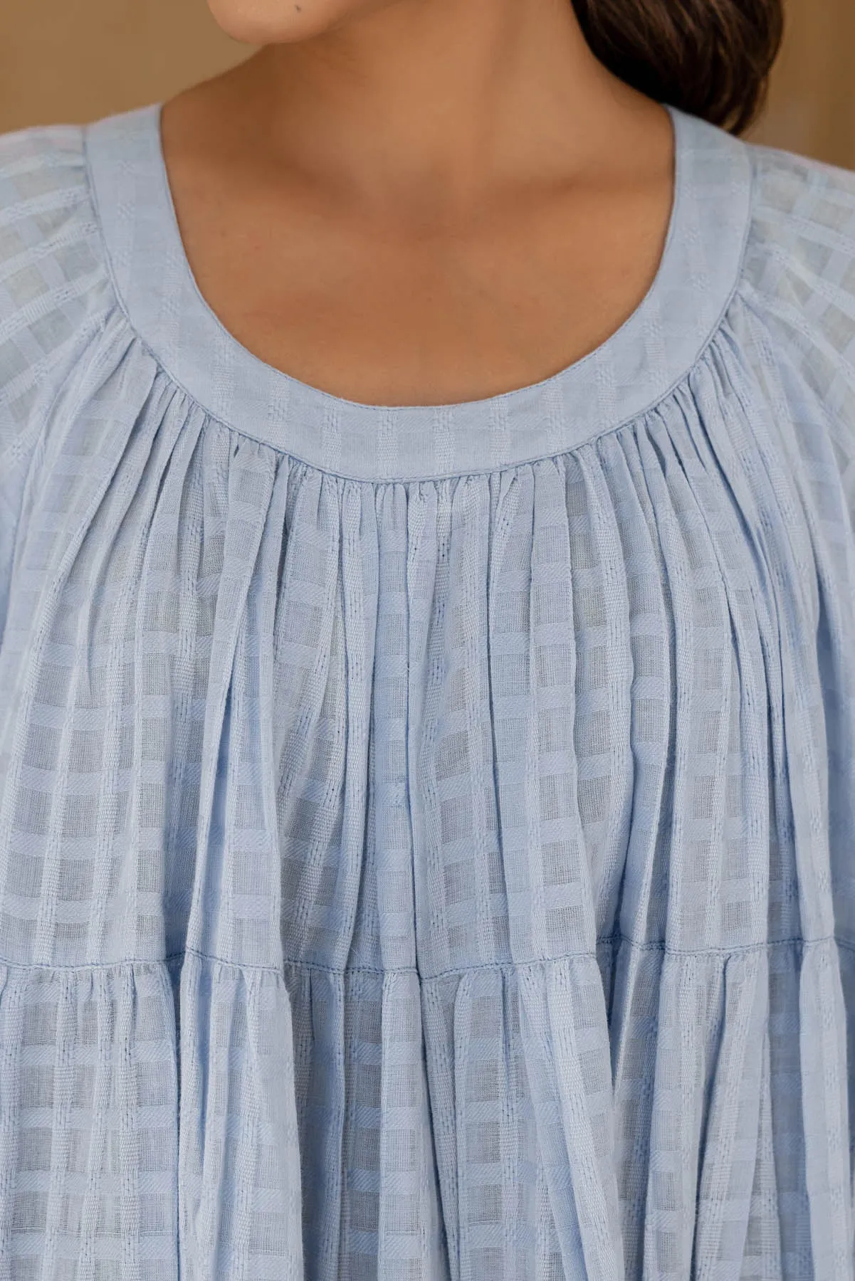 Blue Tiered Dress