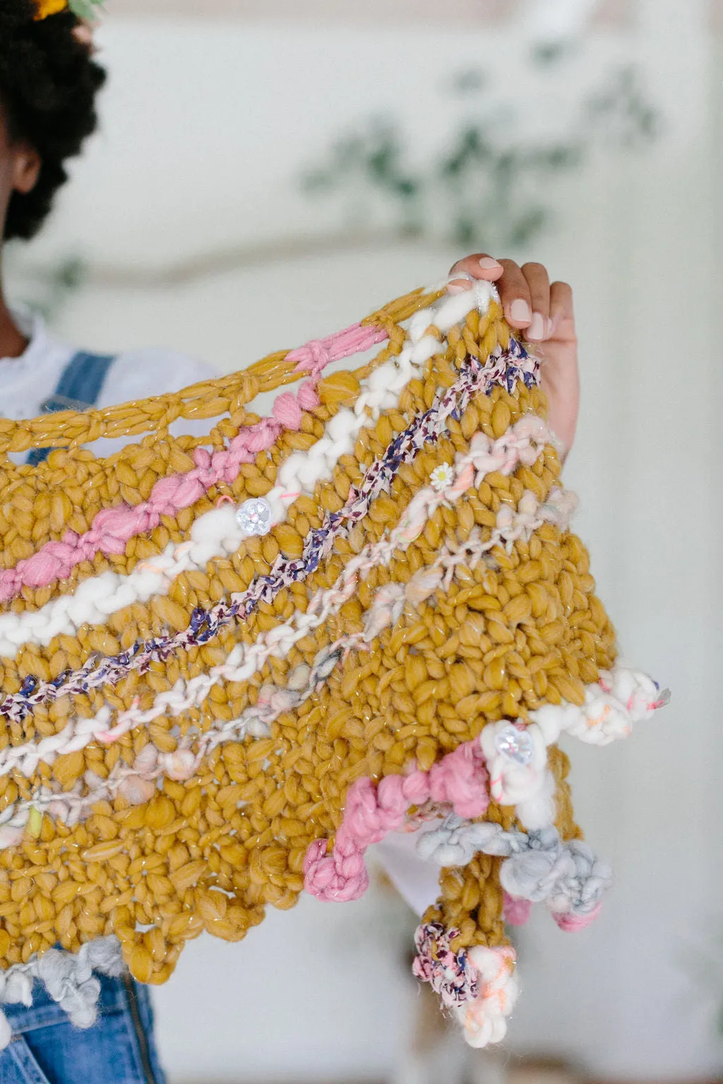 Bonfire Crescent Shawl