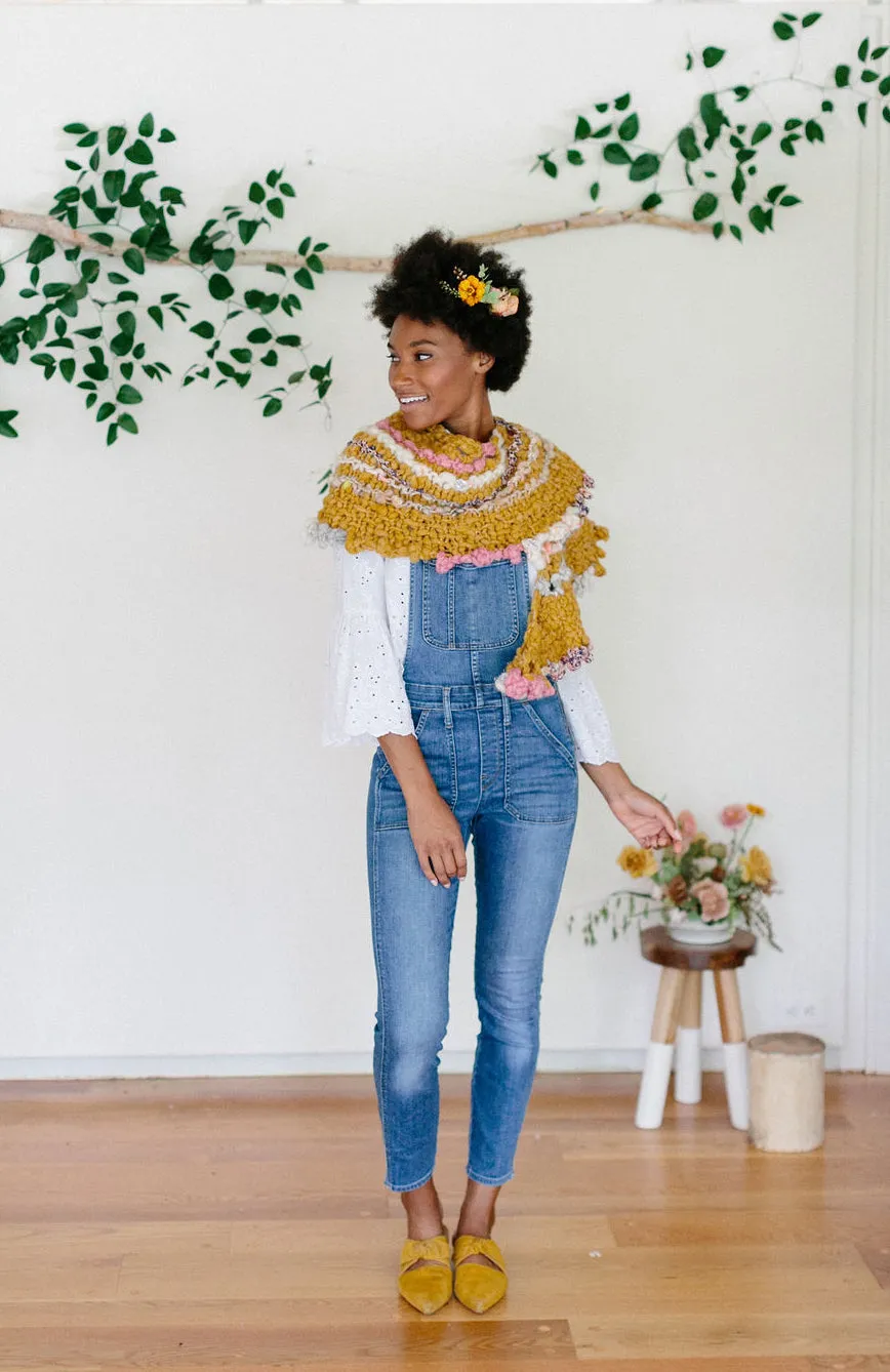 Bonfire Crescent Shawl