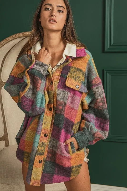 Buttoned Down Check Shirt Jacket