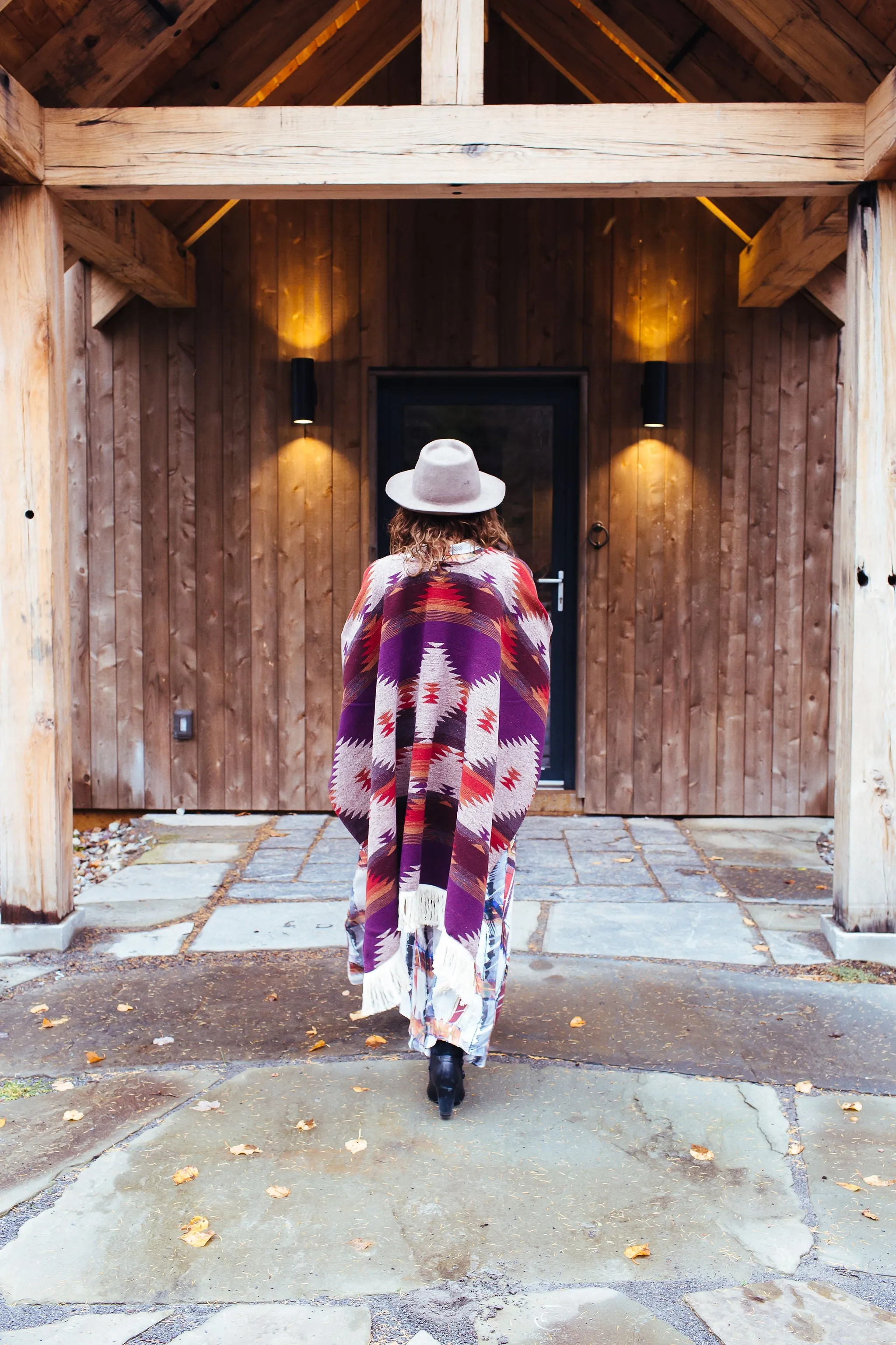 Camino Poncho Shawl // Vivid