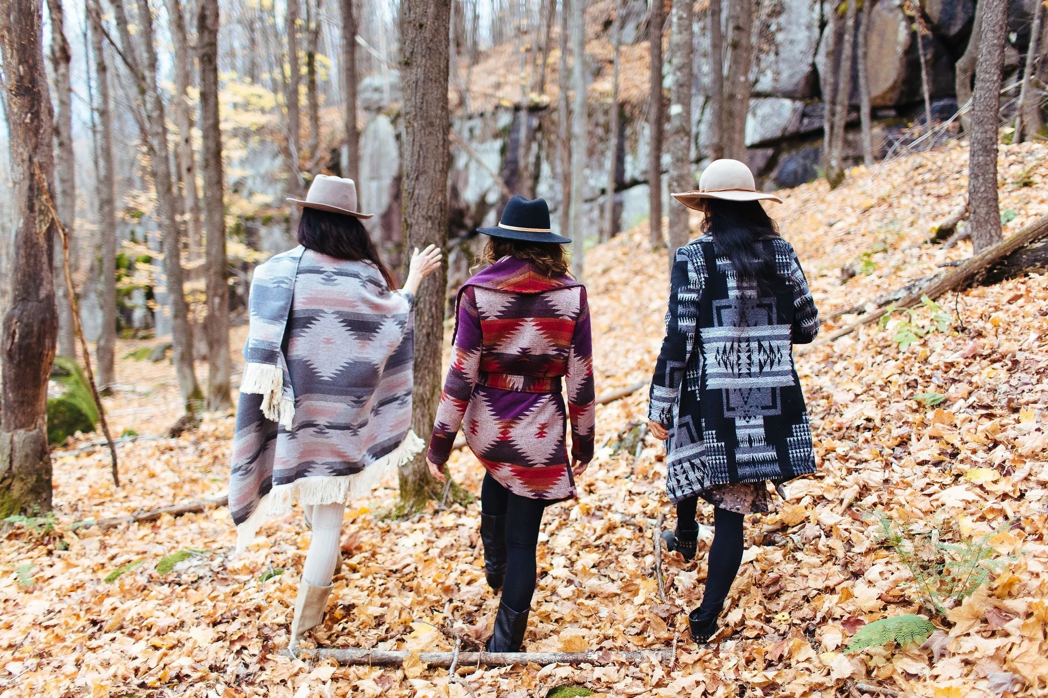 Camino Poncho Shawl // Vivid