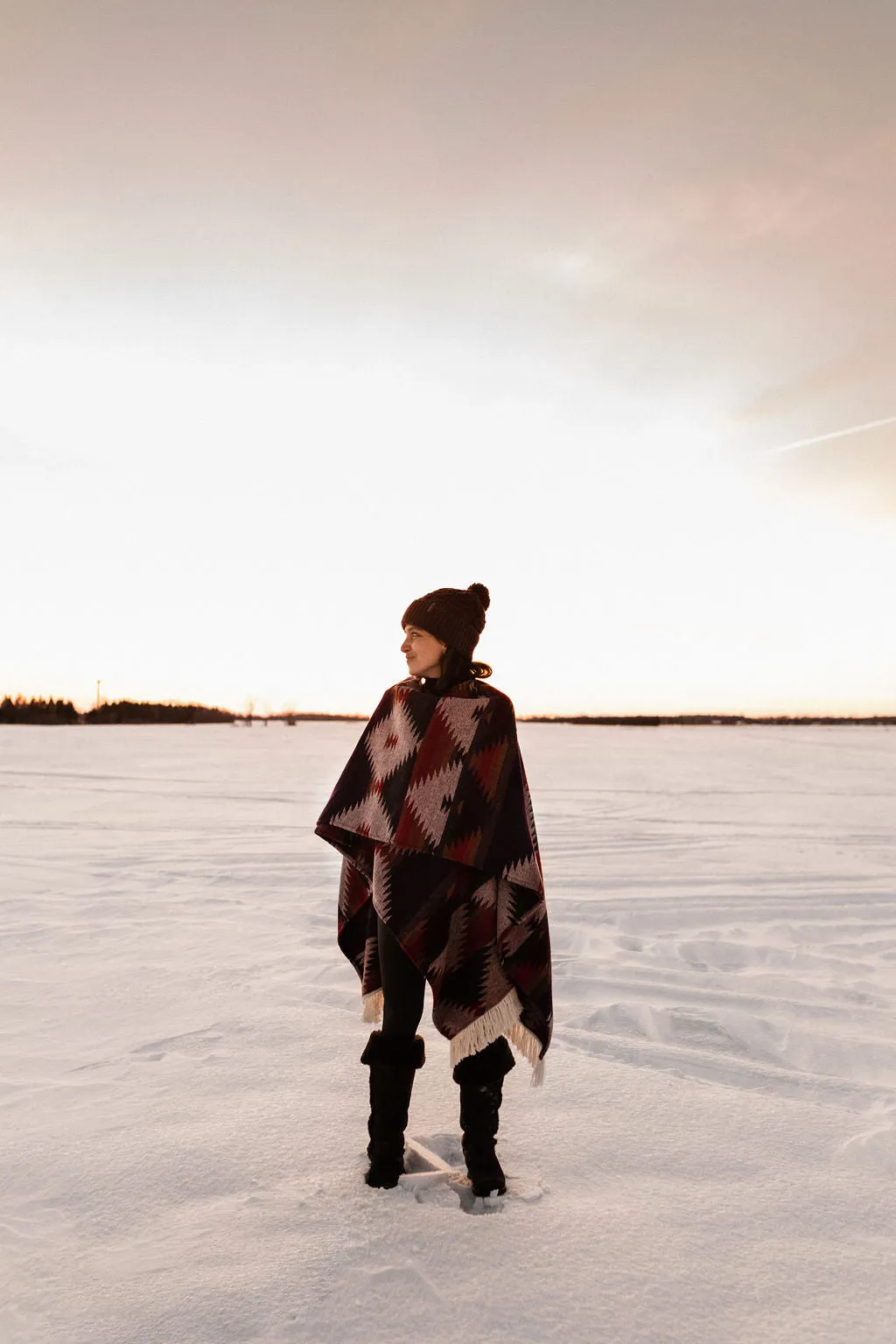 Camino Poncho Shawl // Vivid