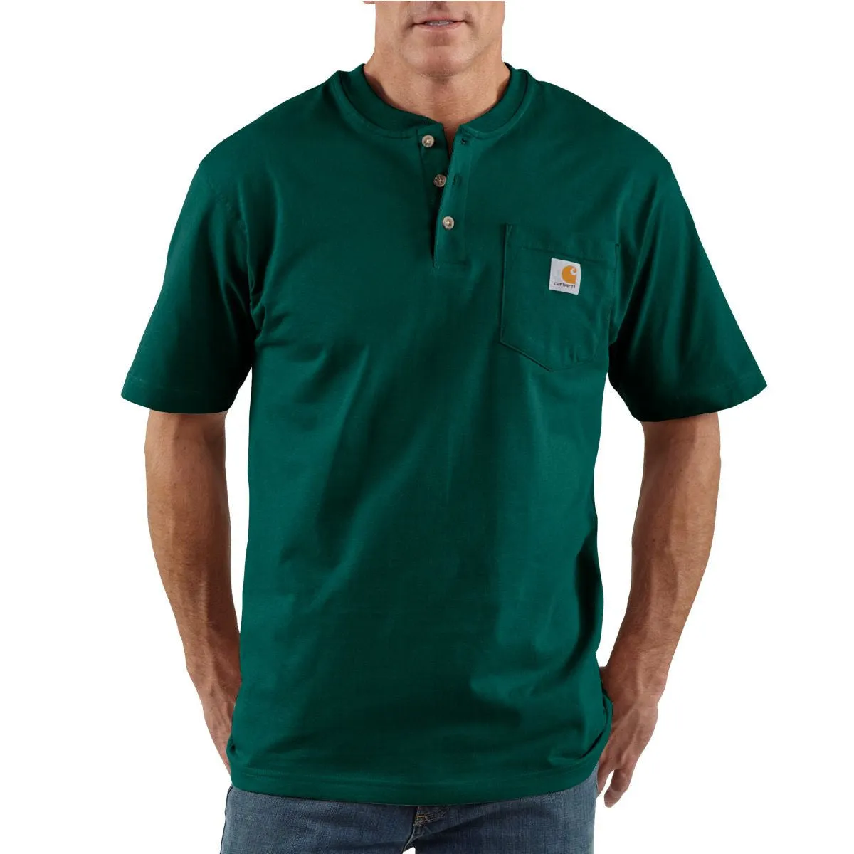 Carhartt Men's Hunter Green S/S Workwear Henley