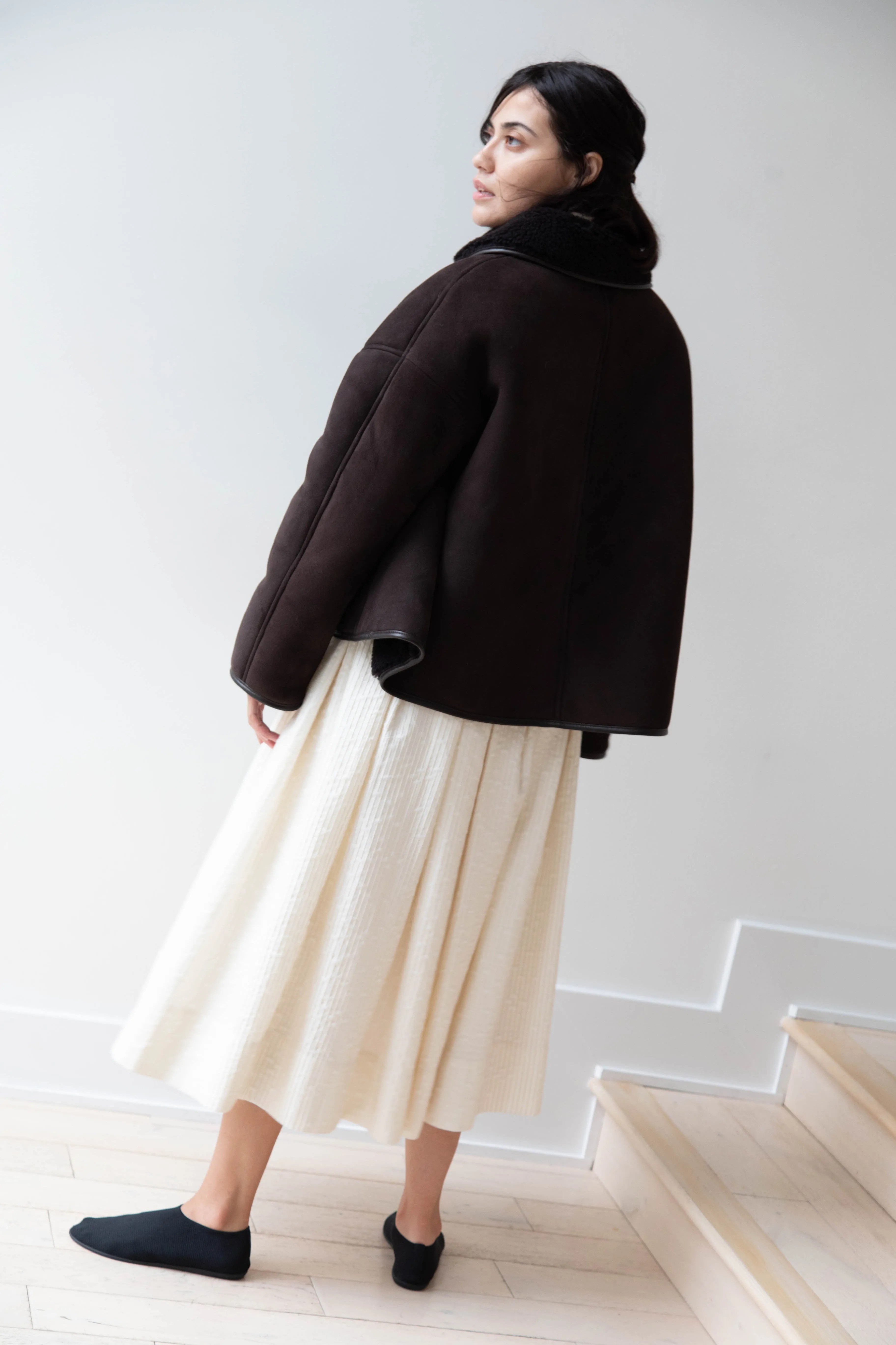 Cawley | Avis Jacket in Chocolate Shearling