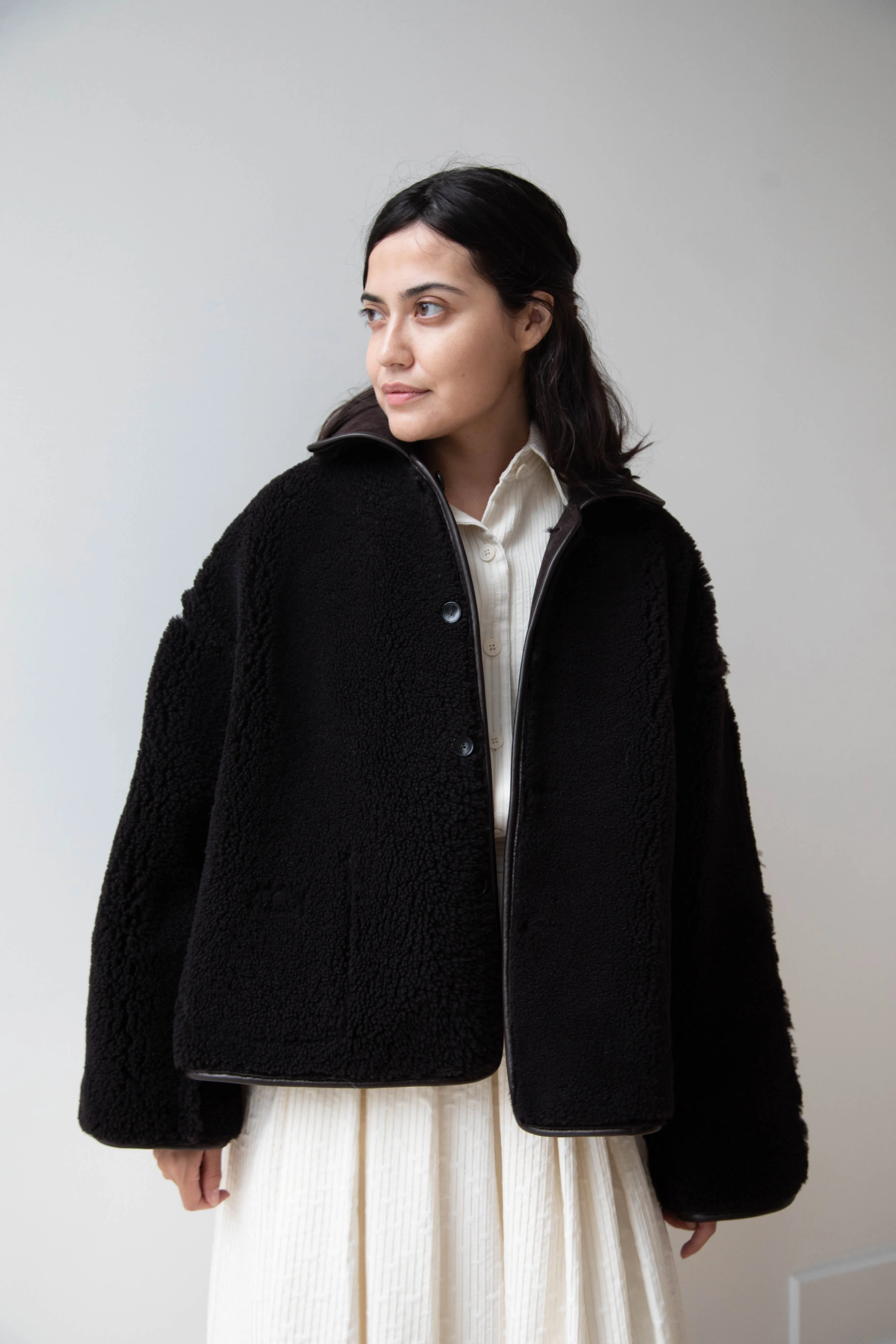 Cawley | Avis Jacket in Chocolate Shearling