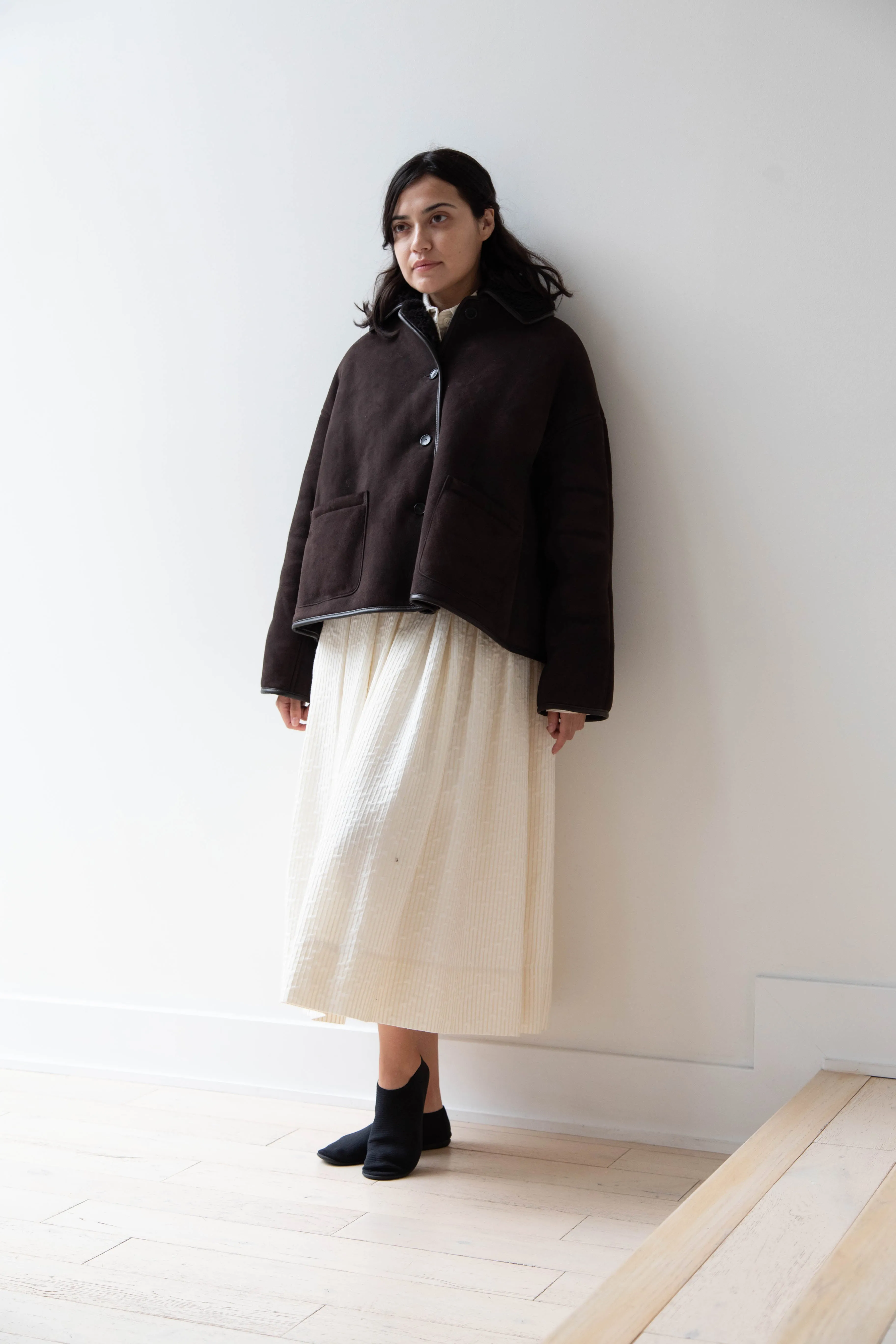 Cawley | Avis Jacket in Chocolate Shearling