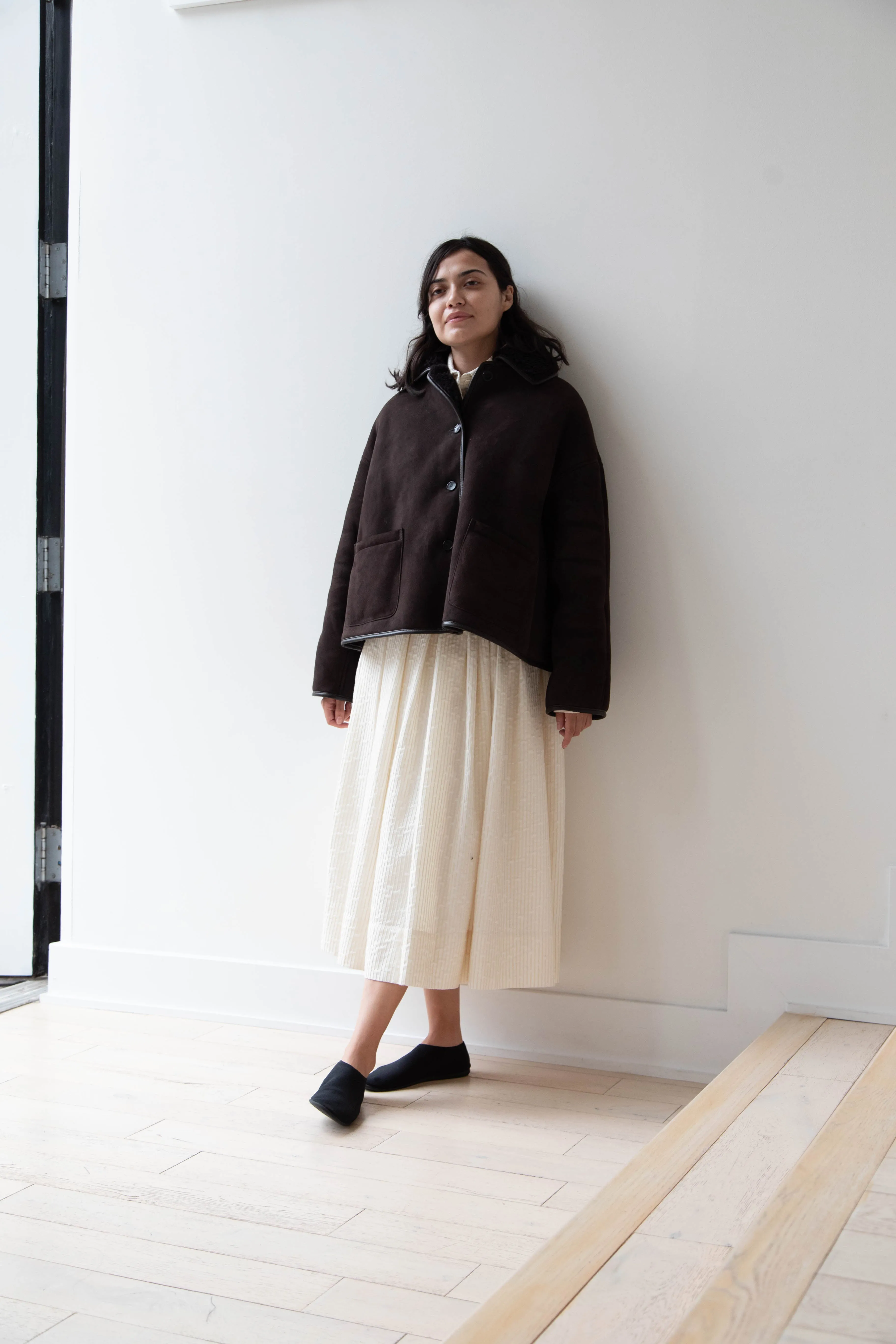 Cawley | Avis Jacket in Chocolate Shearling