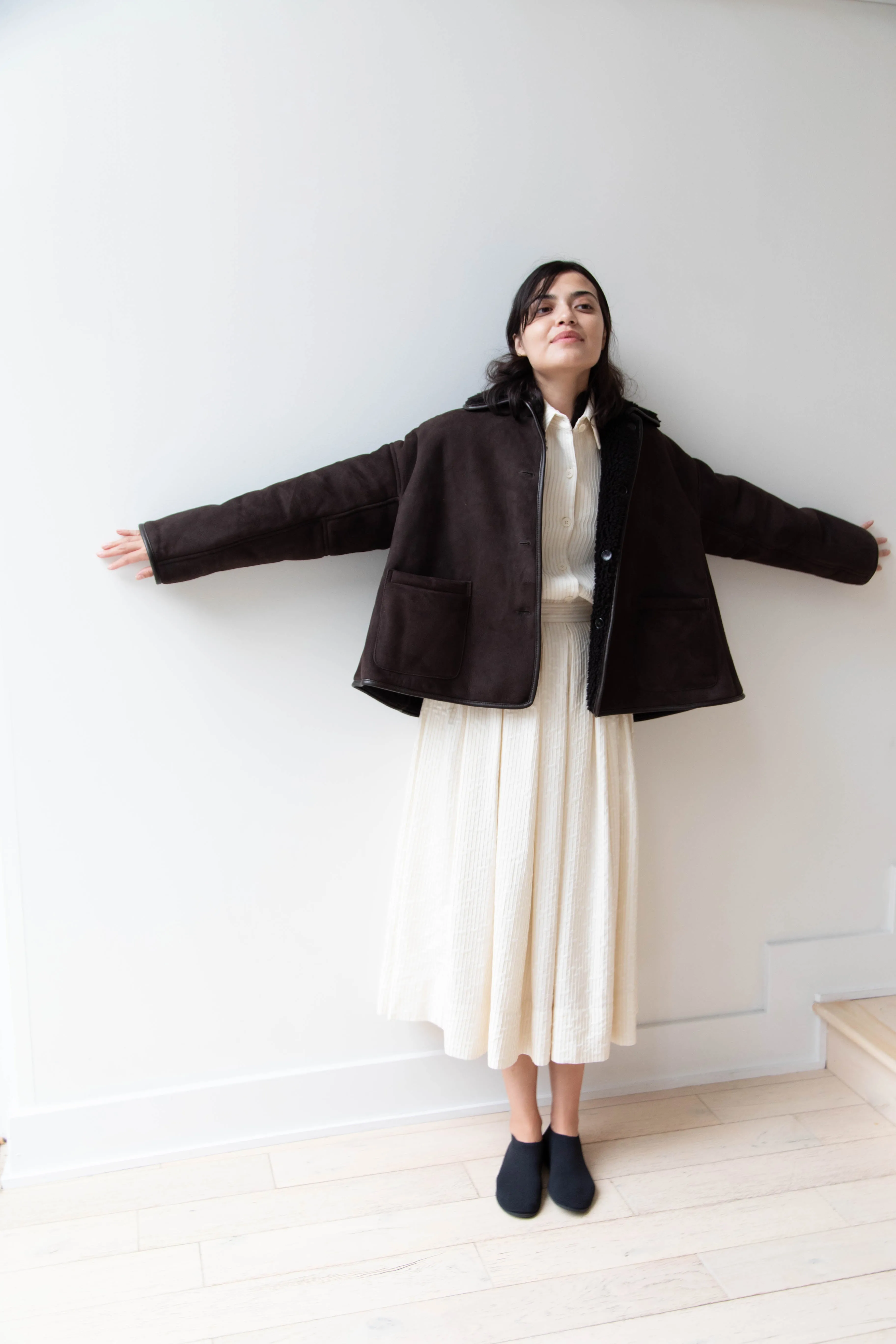 Cawley | Avis Jacket in Chocolate Shearling