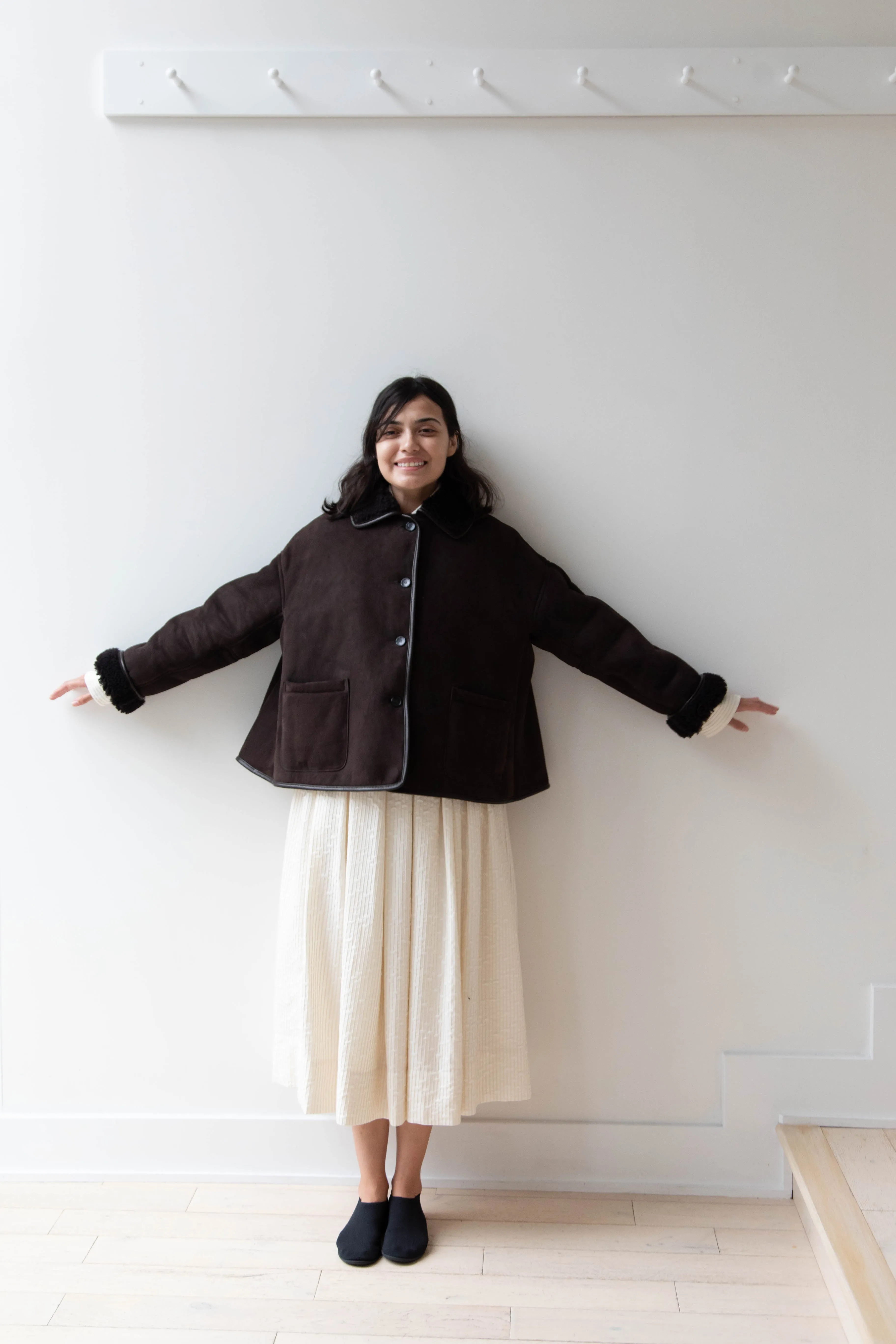 Cawley | Avis Jacket in Chocolate Shearling