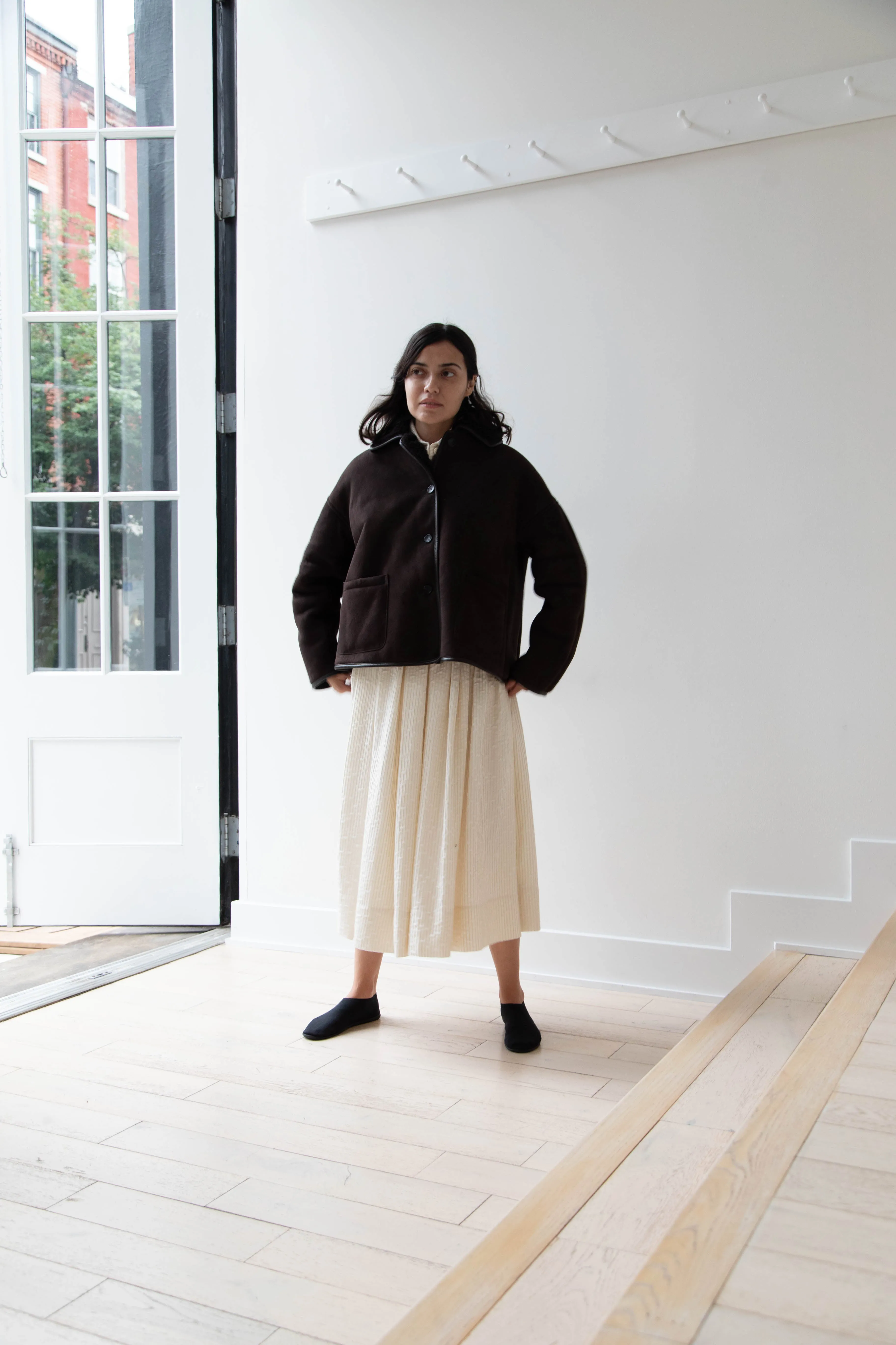 Cawley | Avis Jacket in Chocolate Shearling