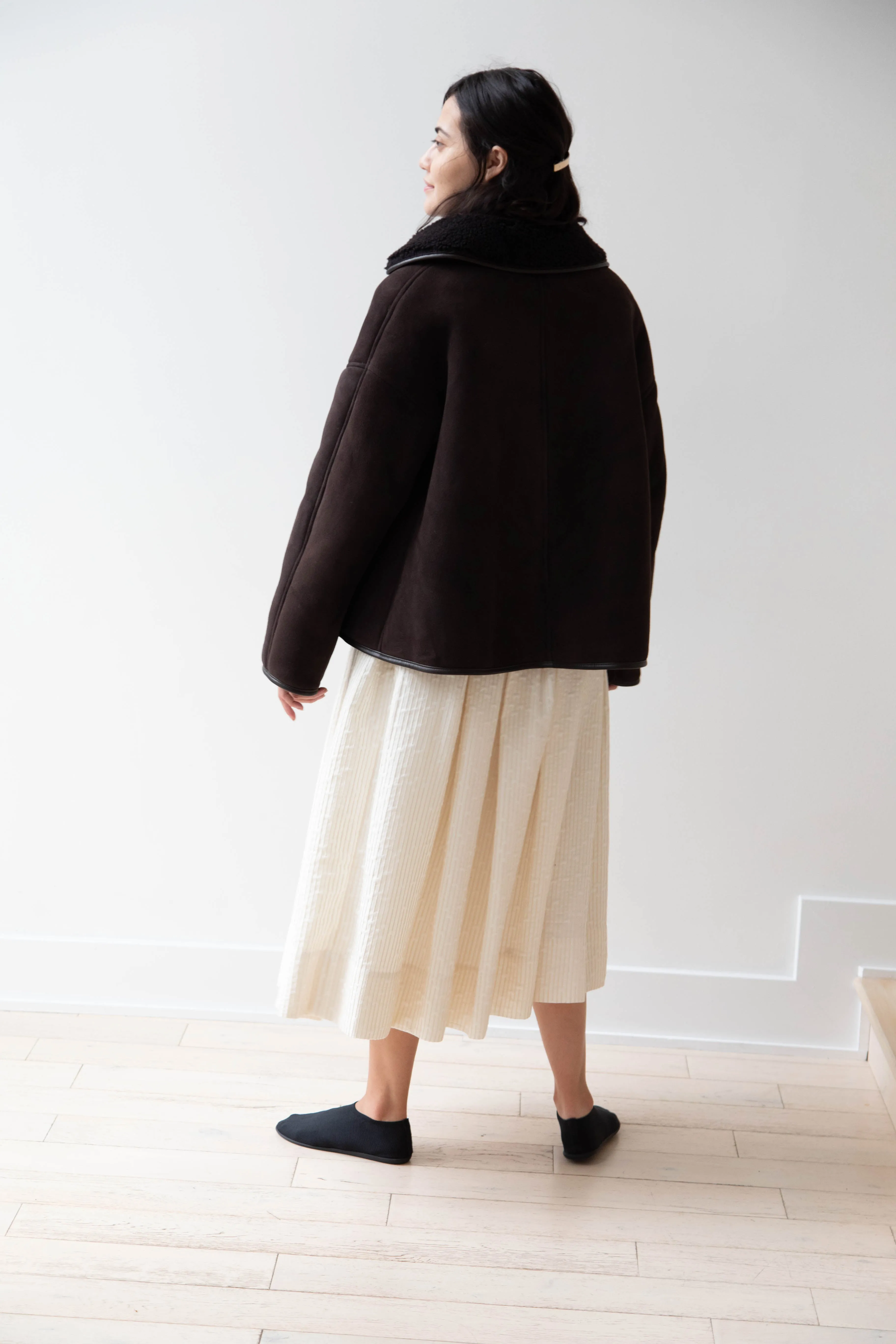 Cawley | Avis Jacket in Chocolate Shearling