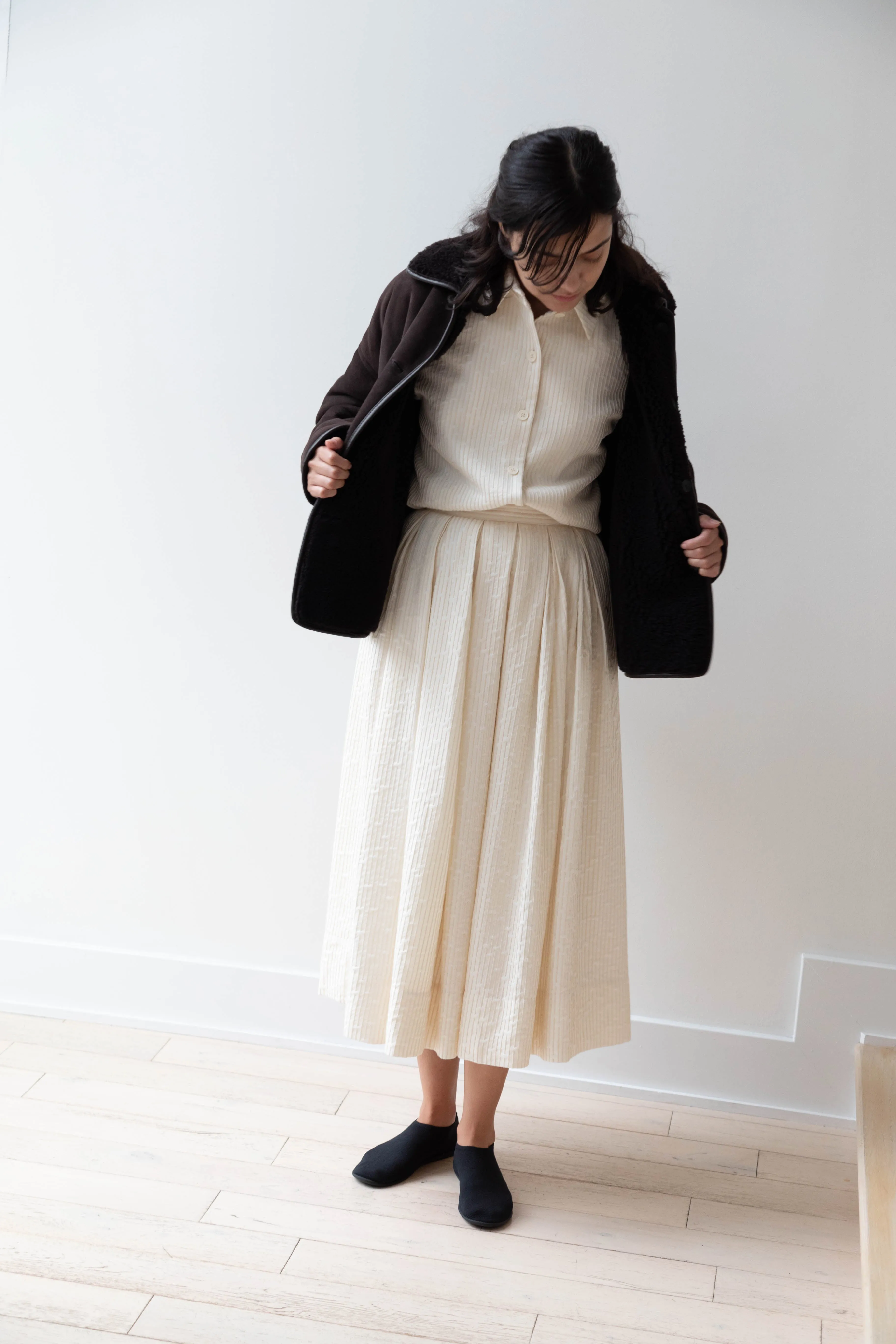 Cawley | Avis Jacket in Chocolate Shearling