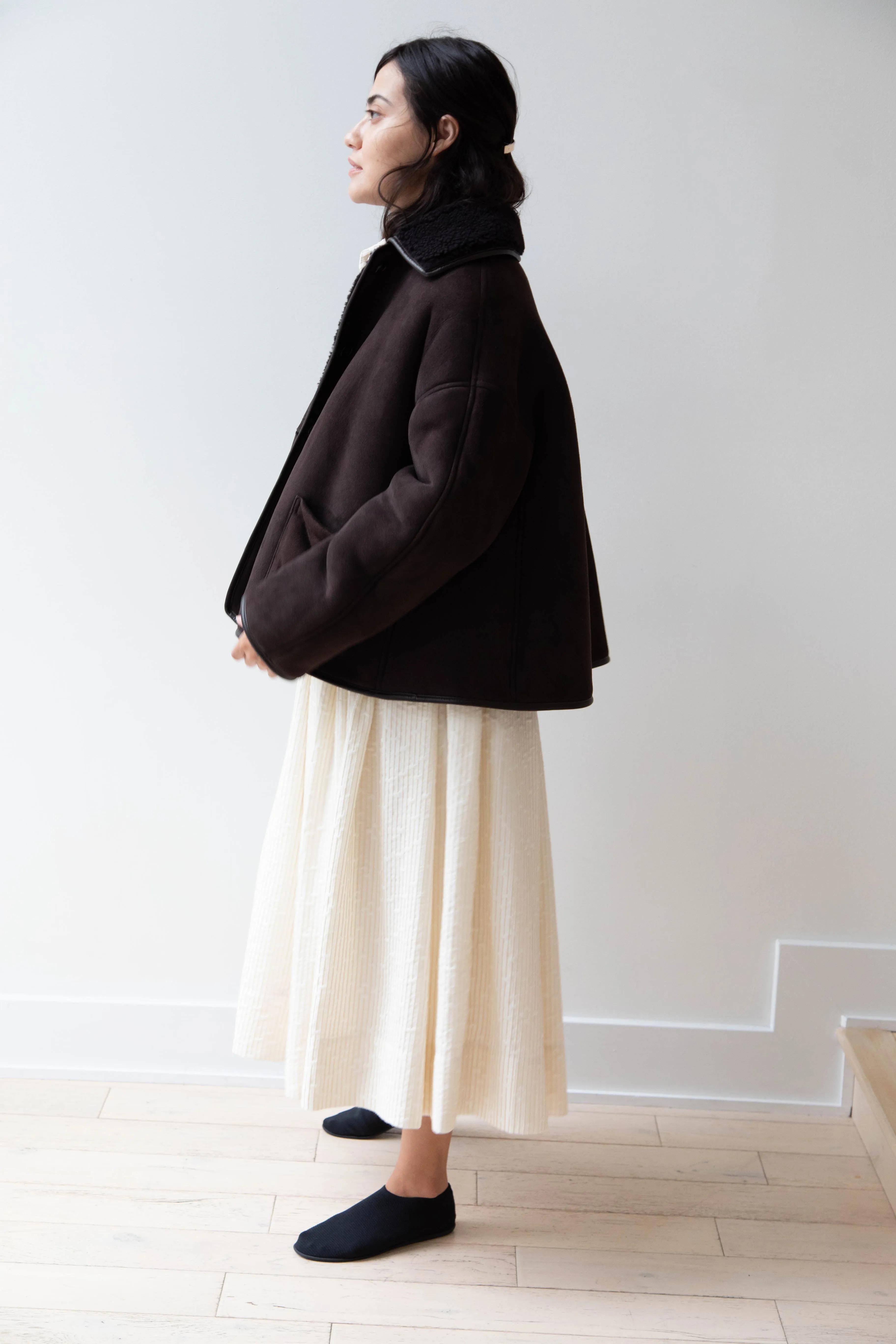 Cawley | Avis Jacket in Chocolate Shearling