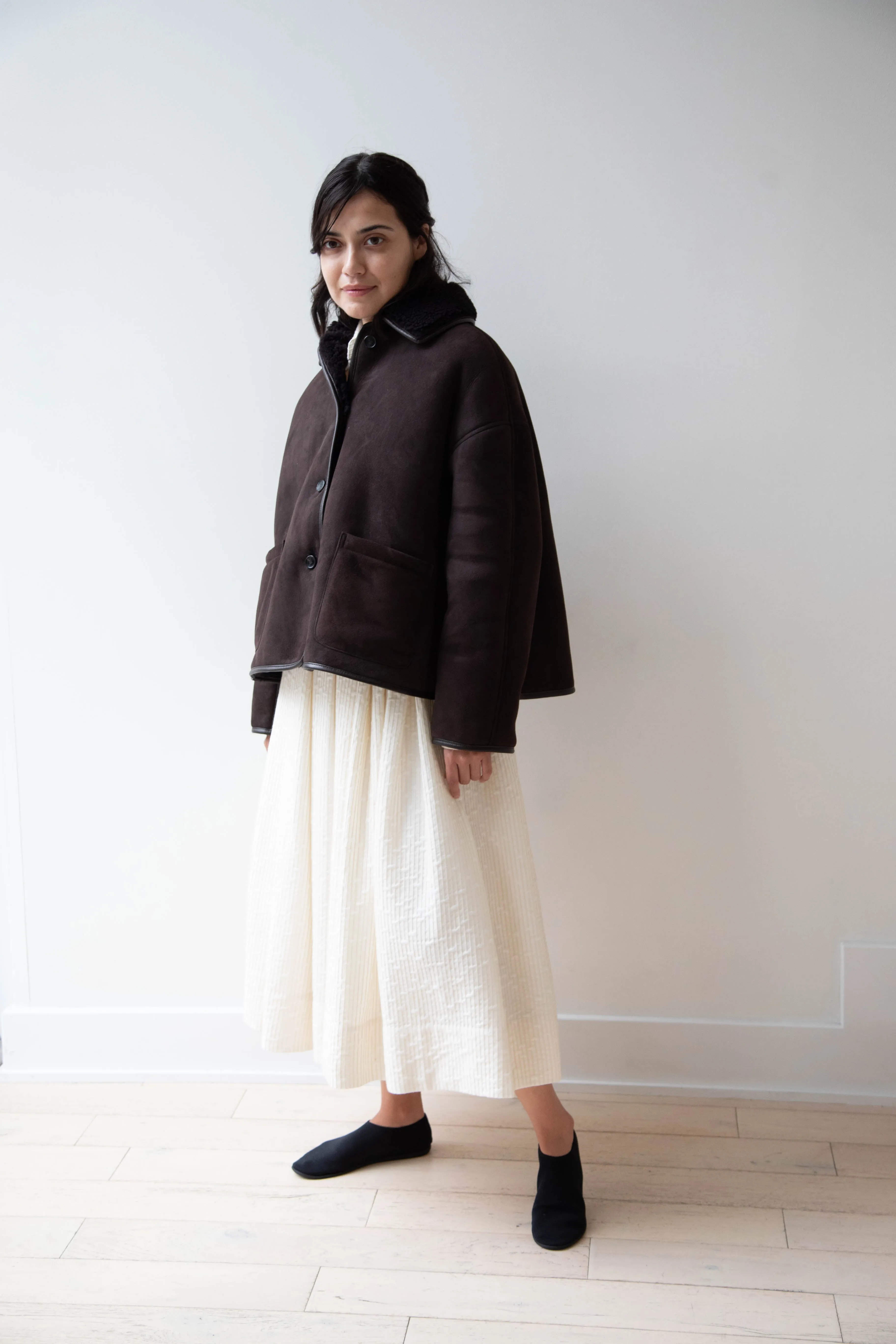Cawley | Avis Jacket in Chocolate Shearling