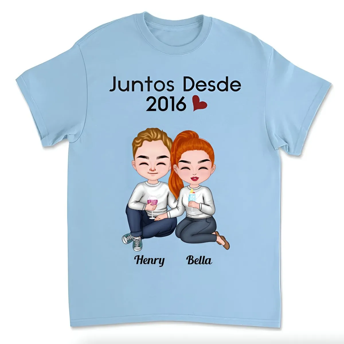 Couple - Together Since - Personalized Unisex T-shirt