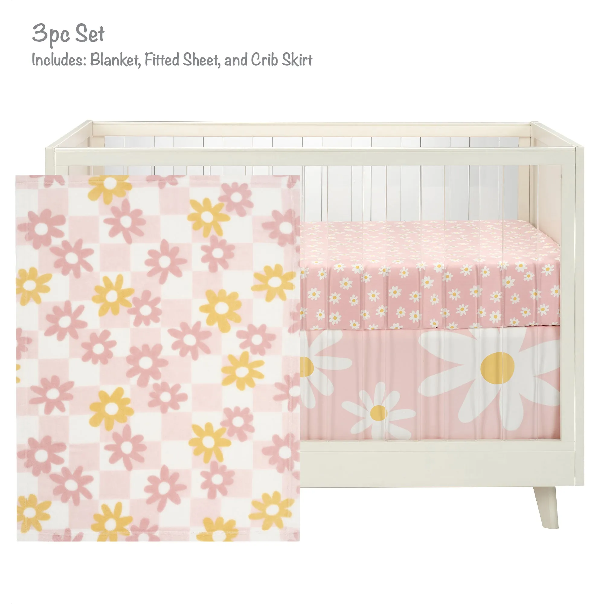 Daisy Dreams 3-Piece Crib Bedding Set