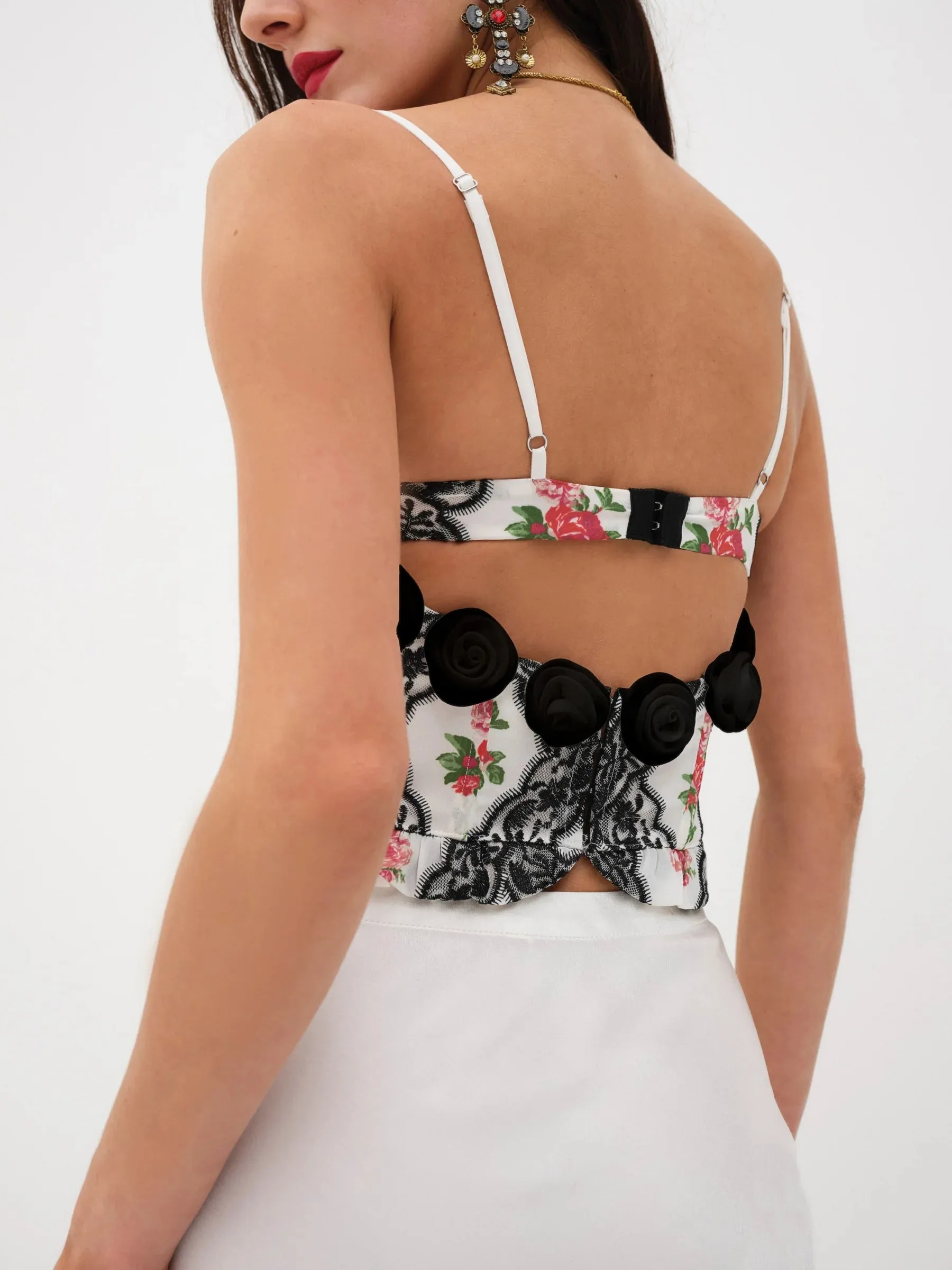 Daje Floral Bustier Top