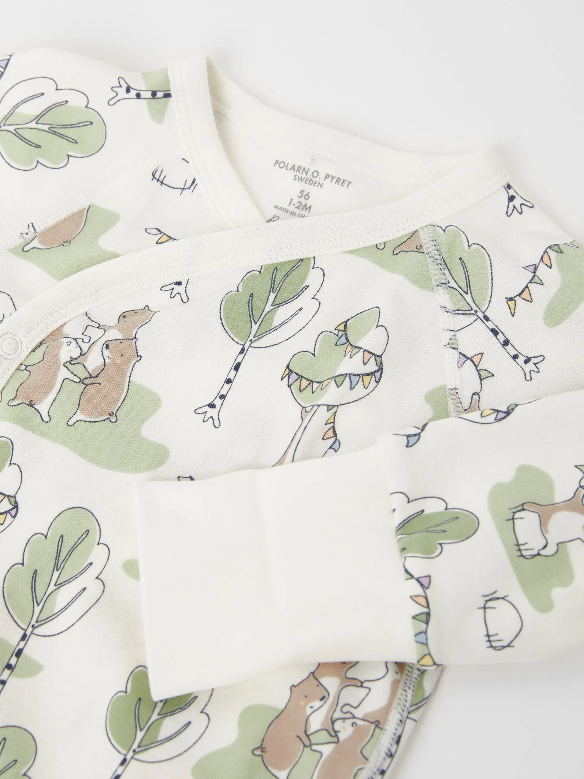 Dancing Bear Print Babygrow