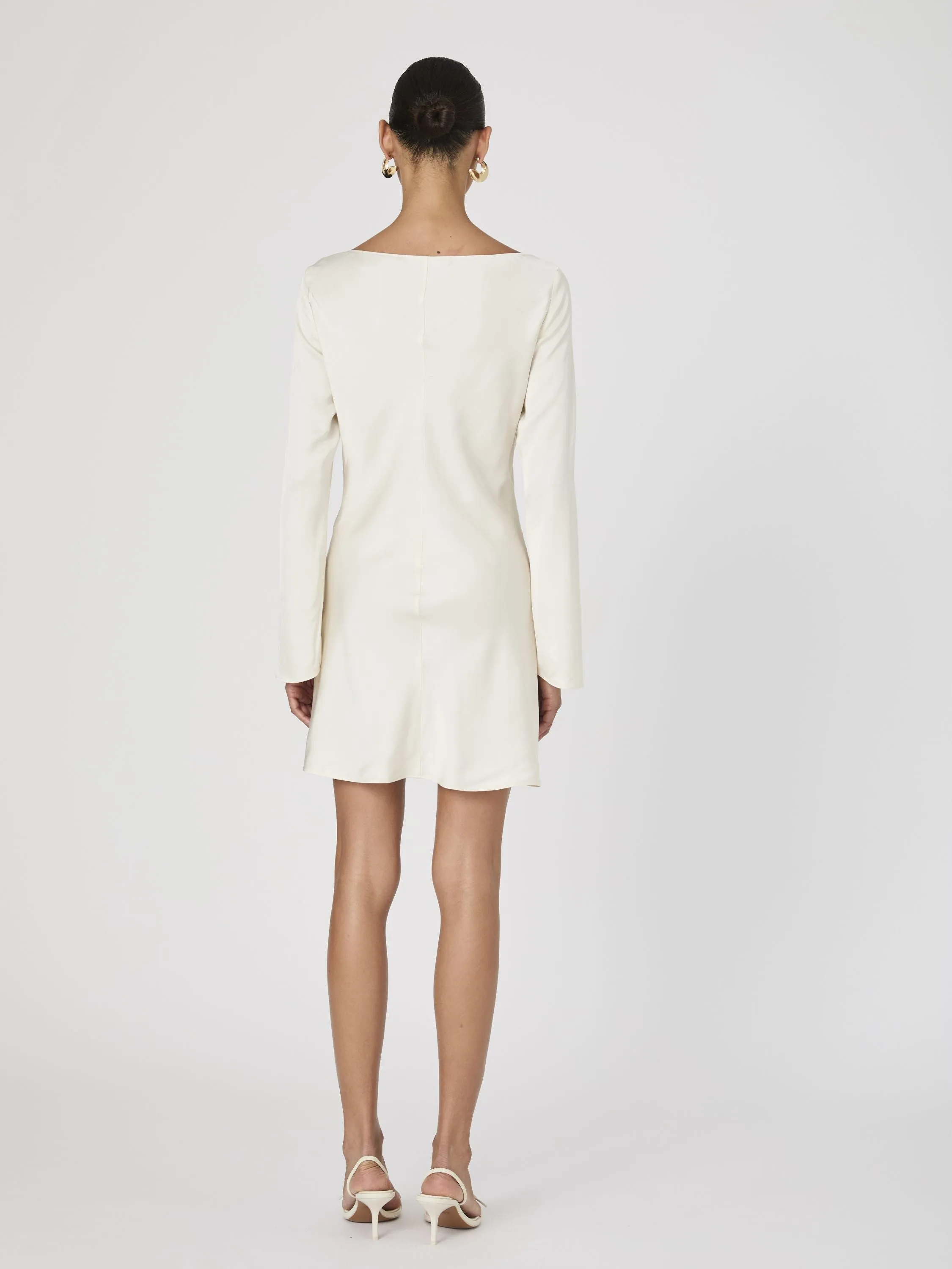 Ennis Satin Longsleeve Mini Dress