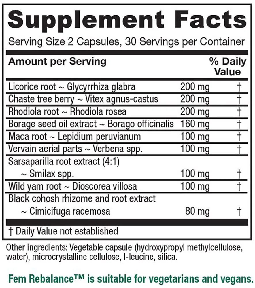 Fem Rebalance 60 Vegetarian Capsules