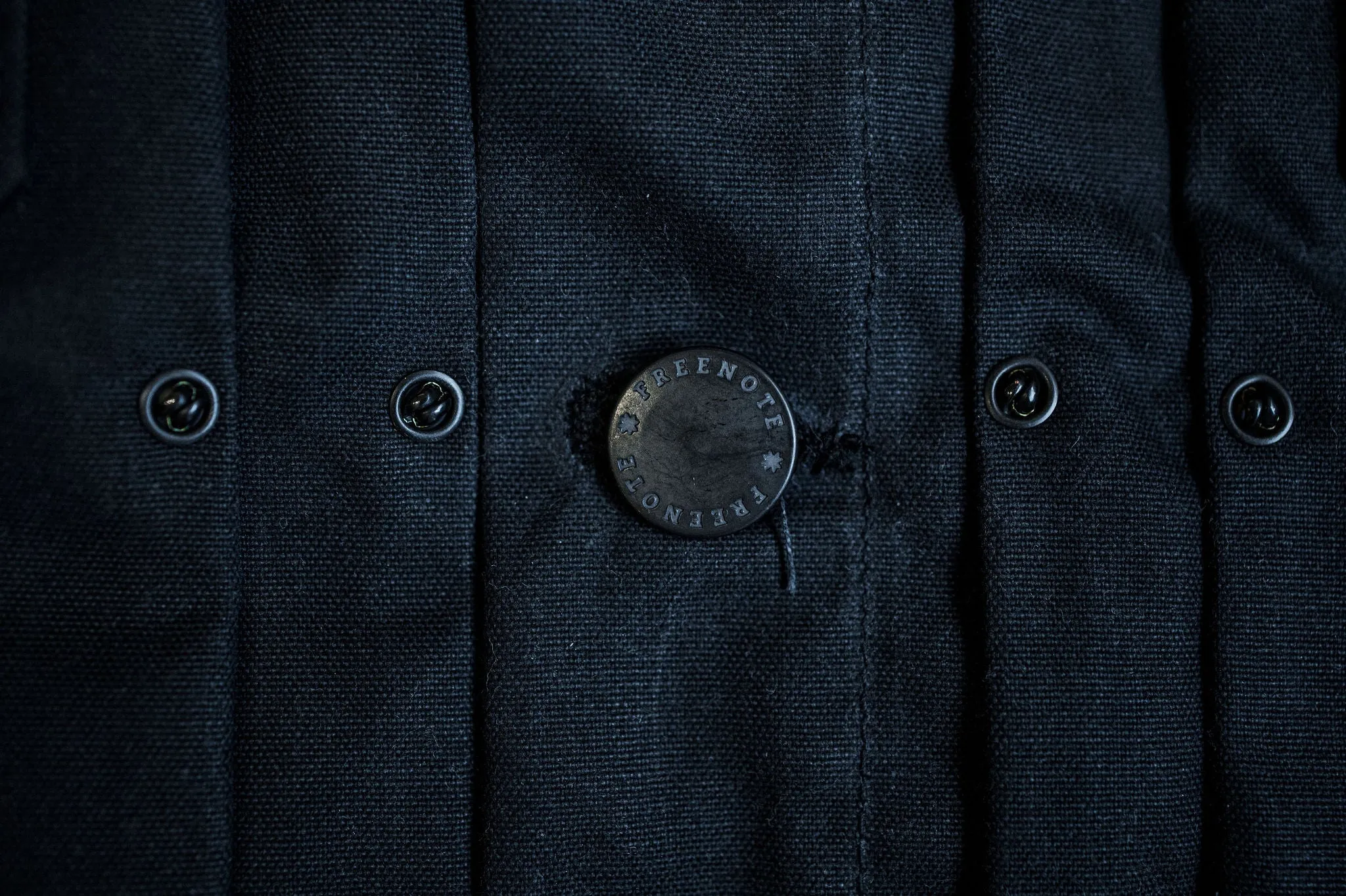 Freenote Cloth Riders Jacket Waxed Canvas - Black