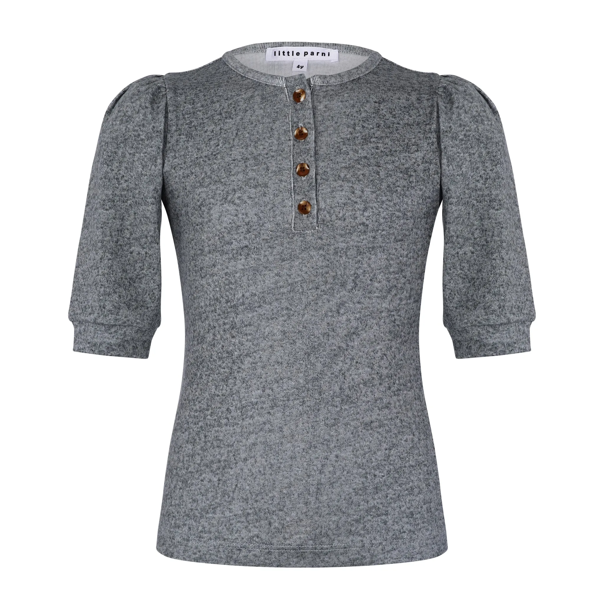 Girls 3/4 Sleeve Henley T-Shirt