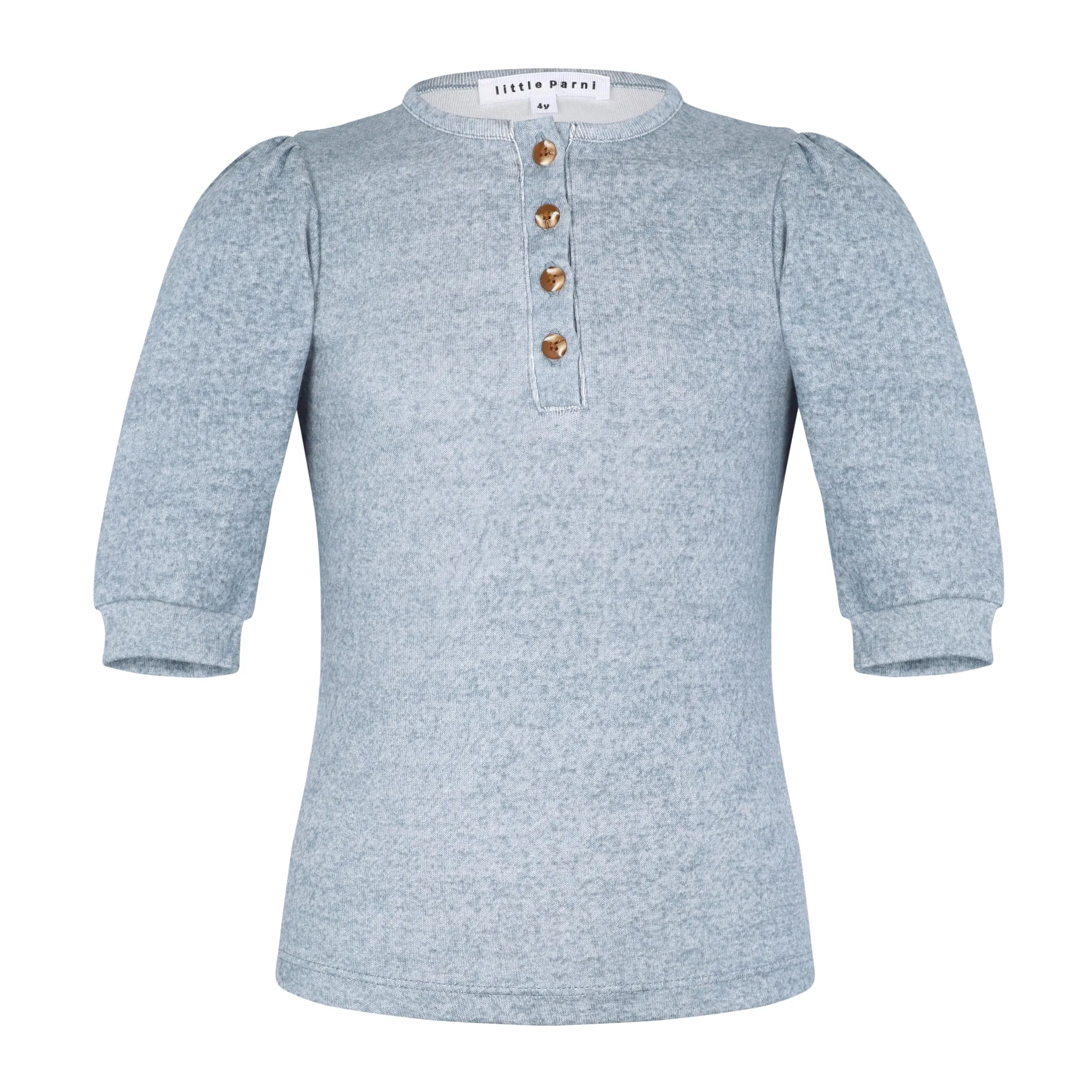 Girls 3/4 Sleeve Henley T-Shirt
