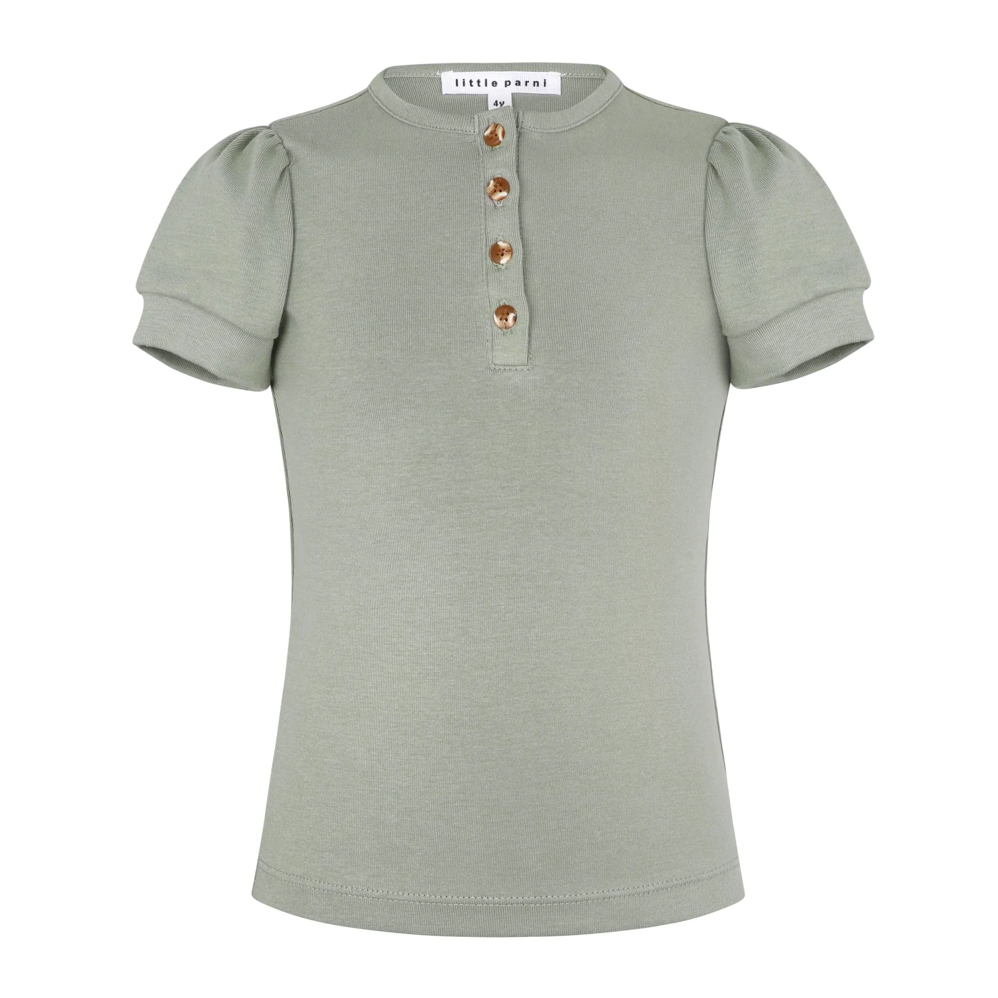 Girls Short Sleeve Henley T-Shirt