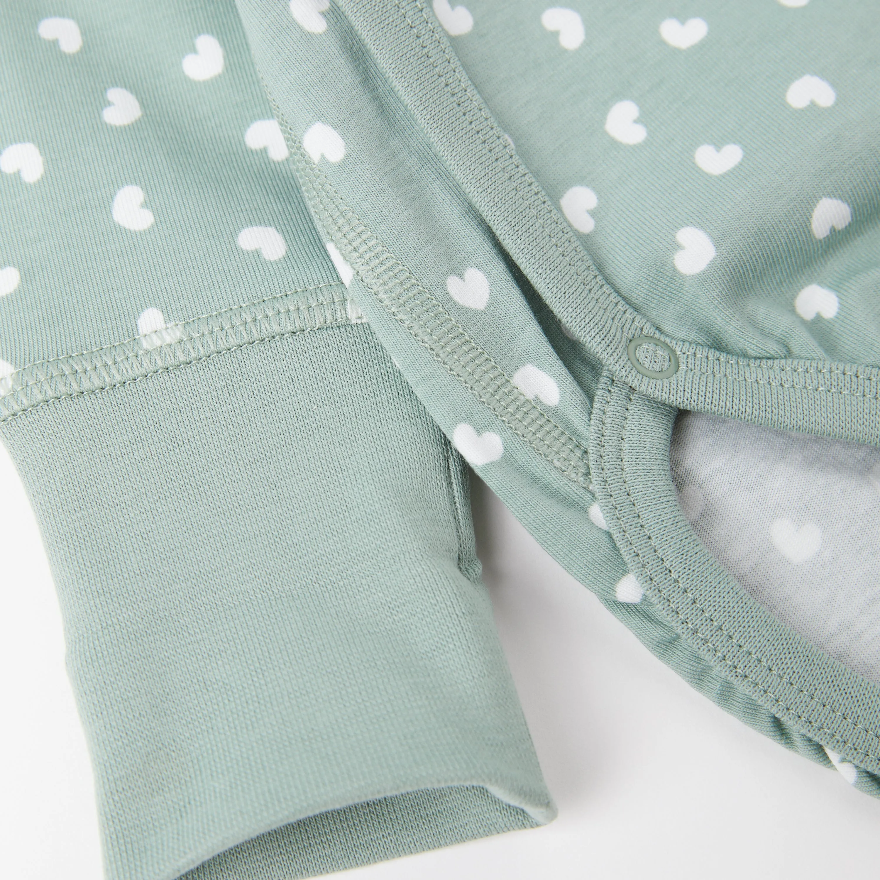 Heart Print Wraparound Babygrow