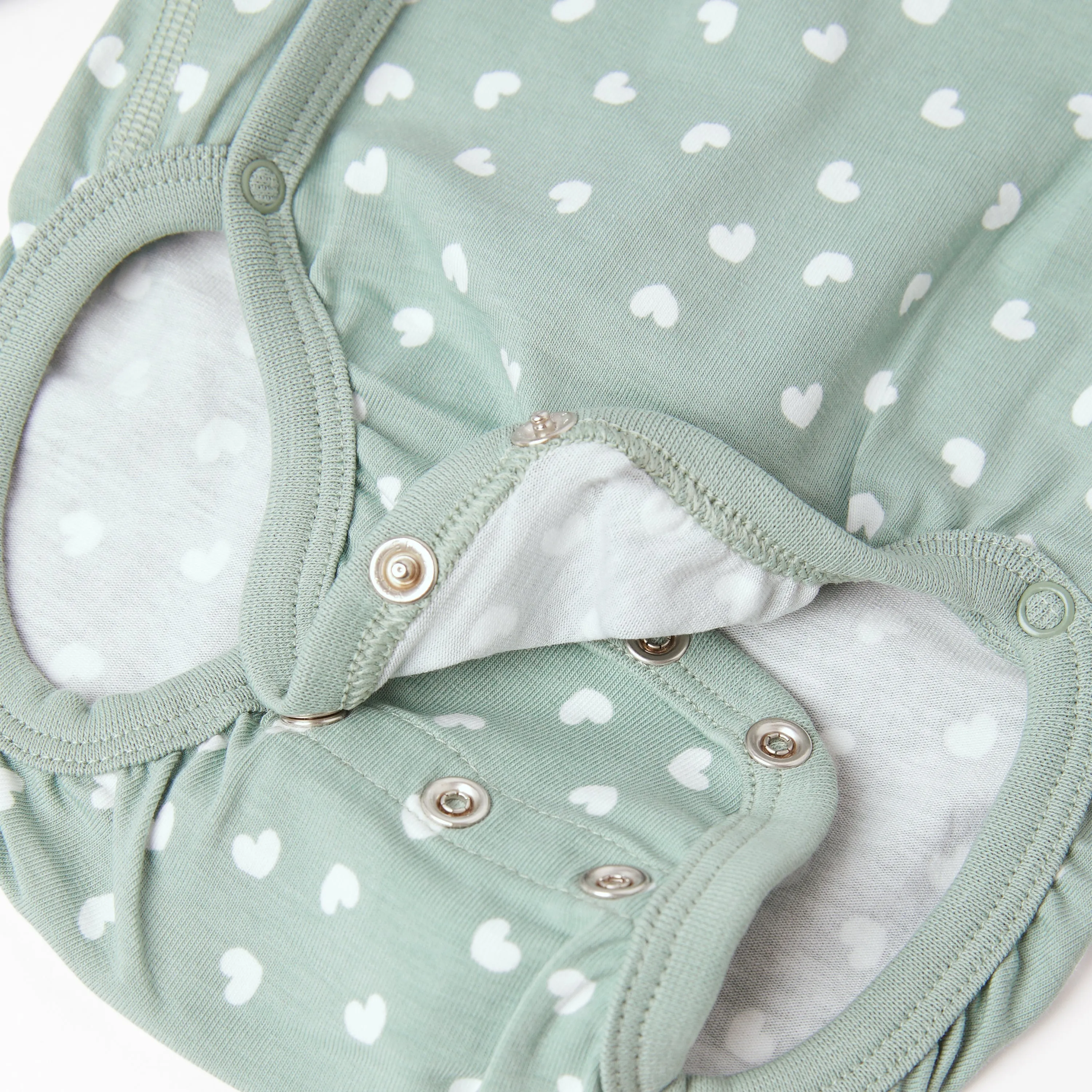Heart Print Wraparound Babygrow