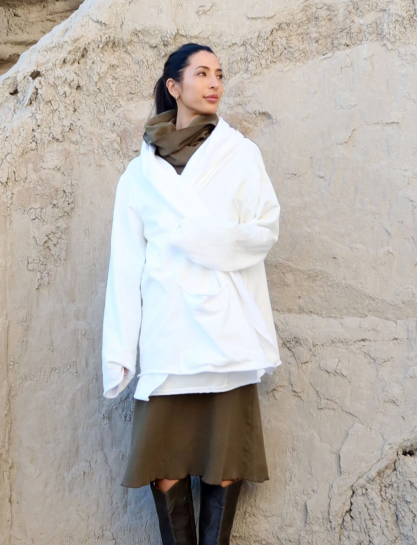 Hooded Winter Cocoon Jacket